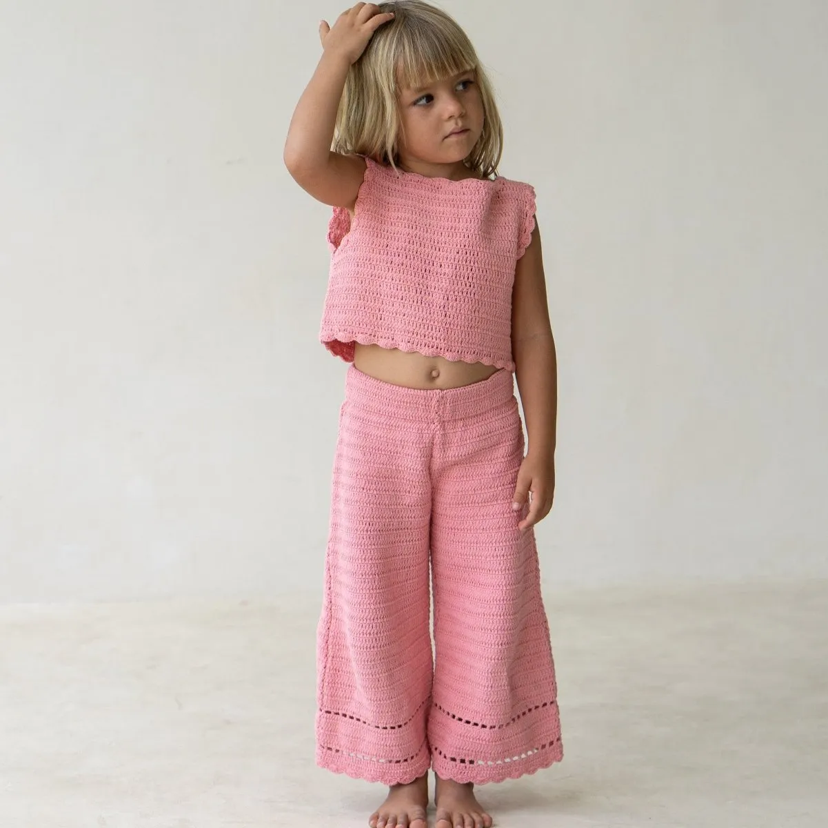Crochet Pants - Coral
