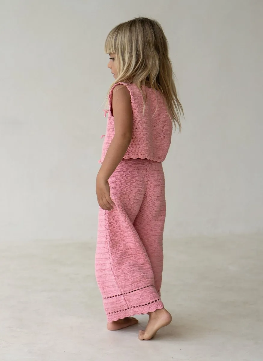 Crochet Pants - Coral