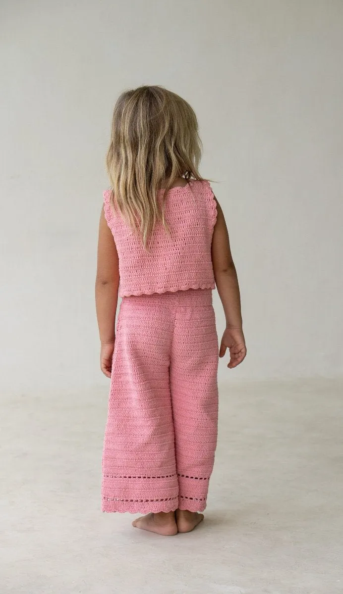 Crochet Pants - Coral