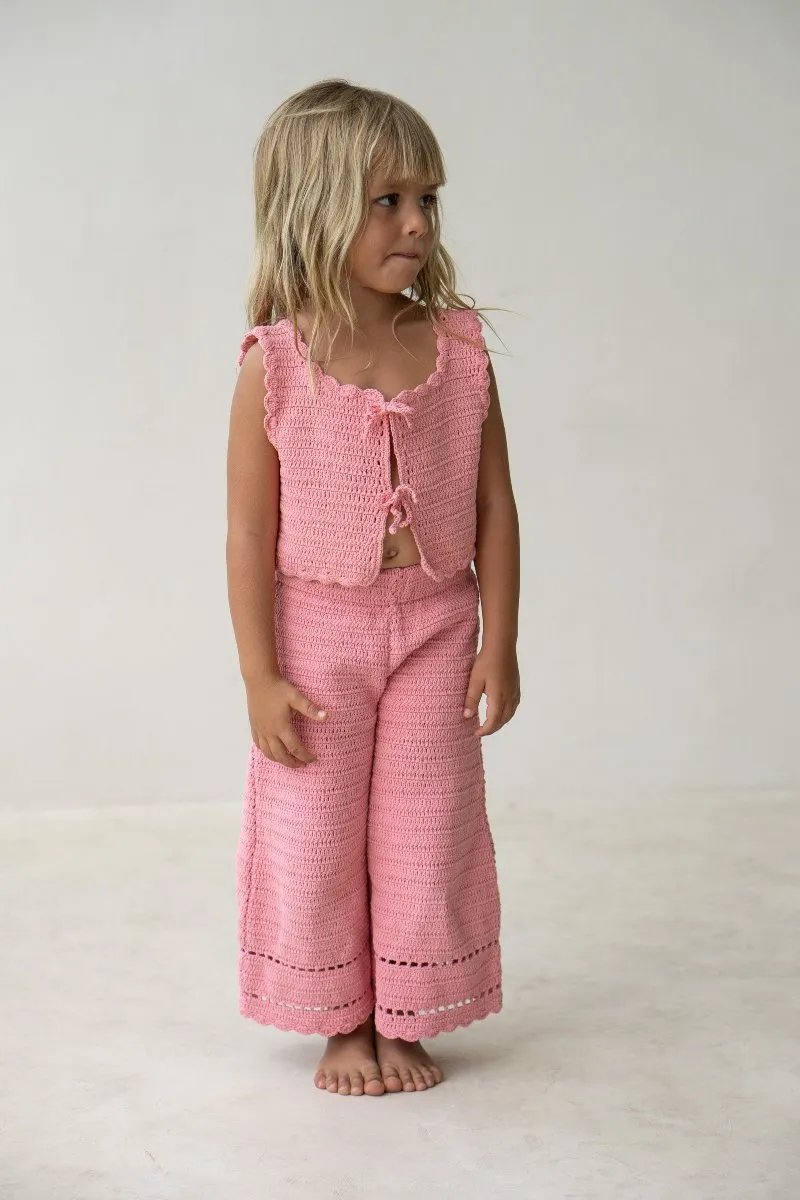 Crochet Pants - Coral