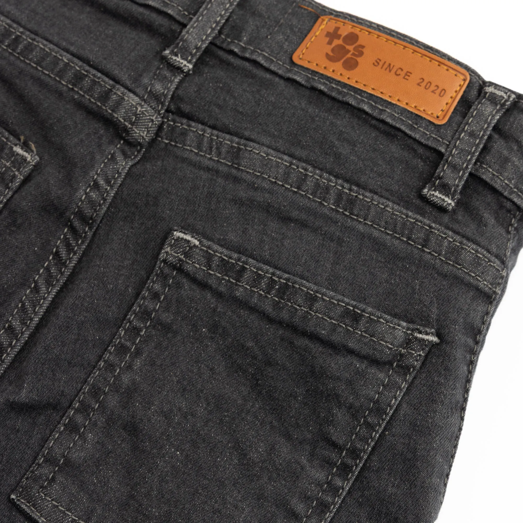 Dark Gray Straight Denim