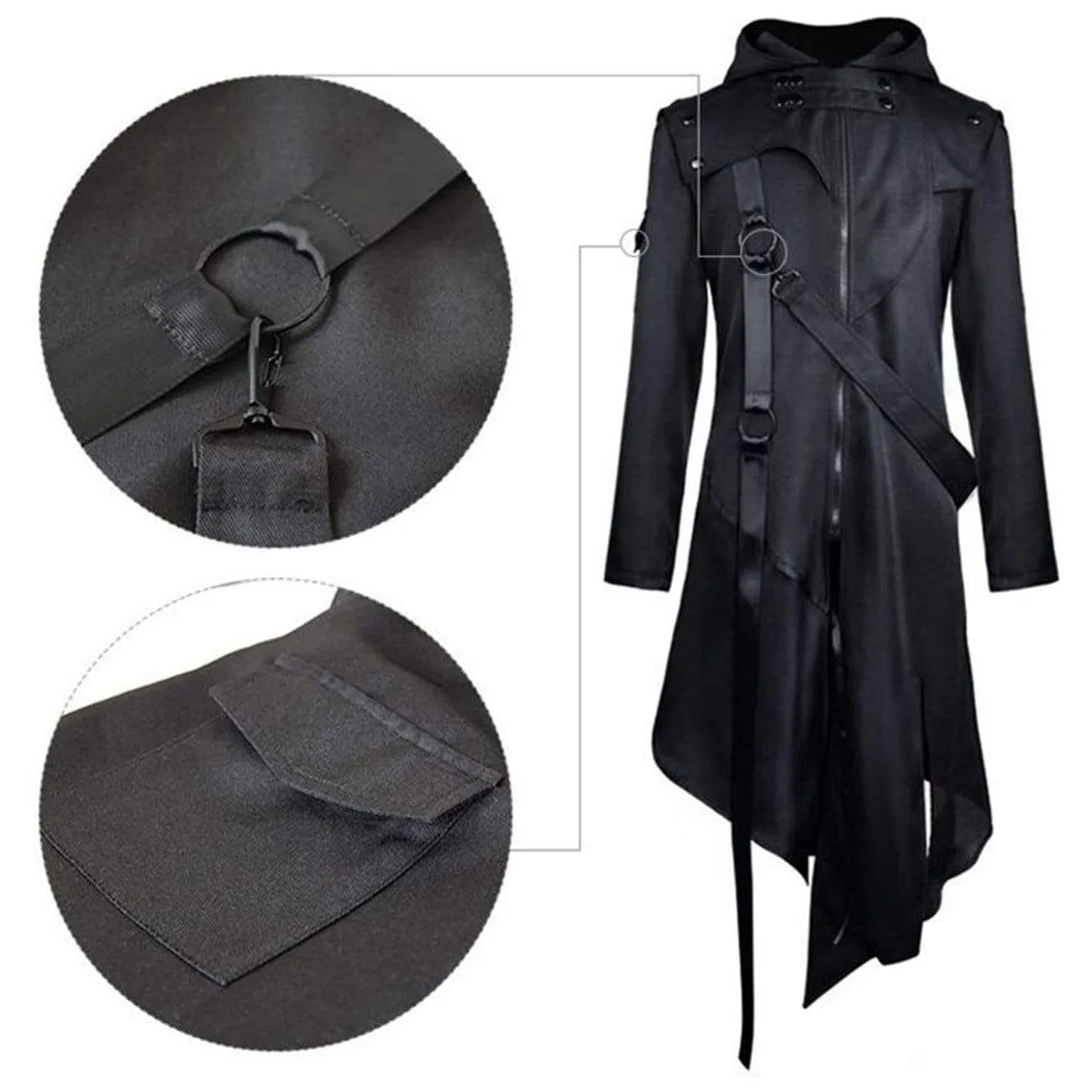 Dark Irregular Ribbons Long Jacket