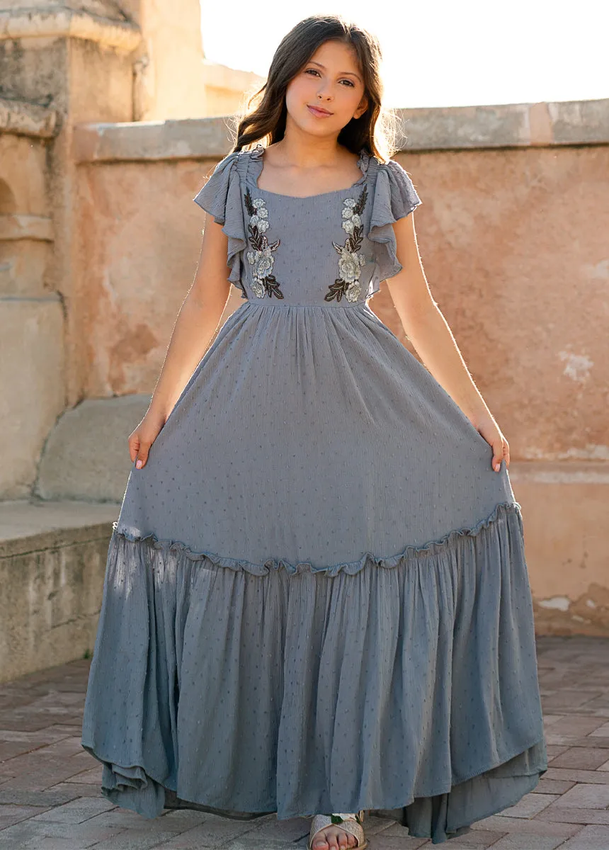 Dewi Dress in Dusty Blue