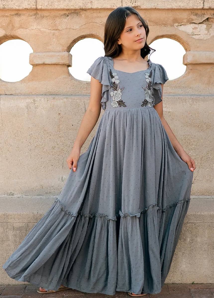 Dewi Dress in Dusty Blue