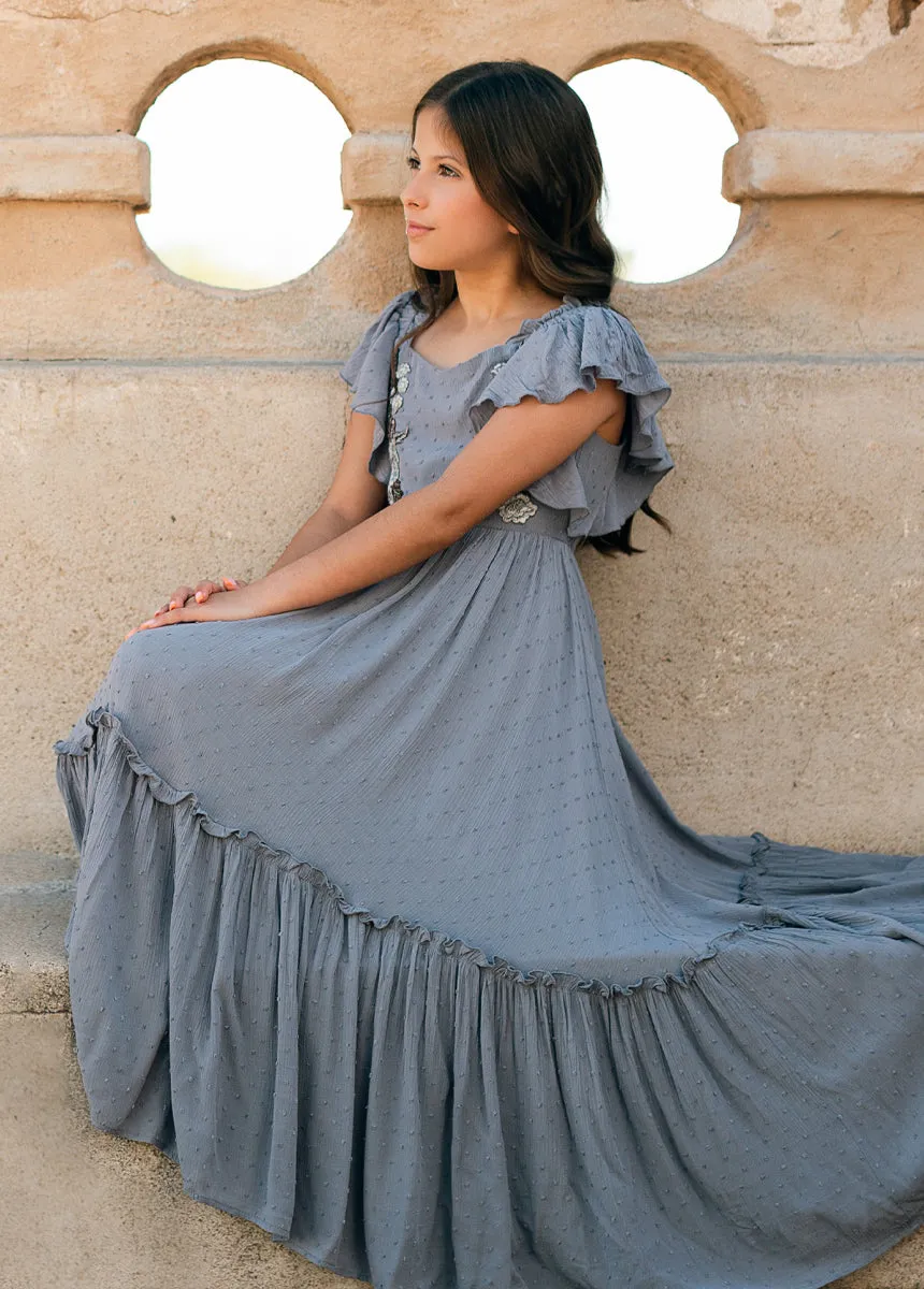 Dewi Dress in Dusty Blue