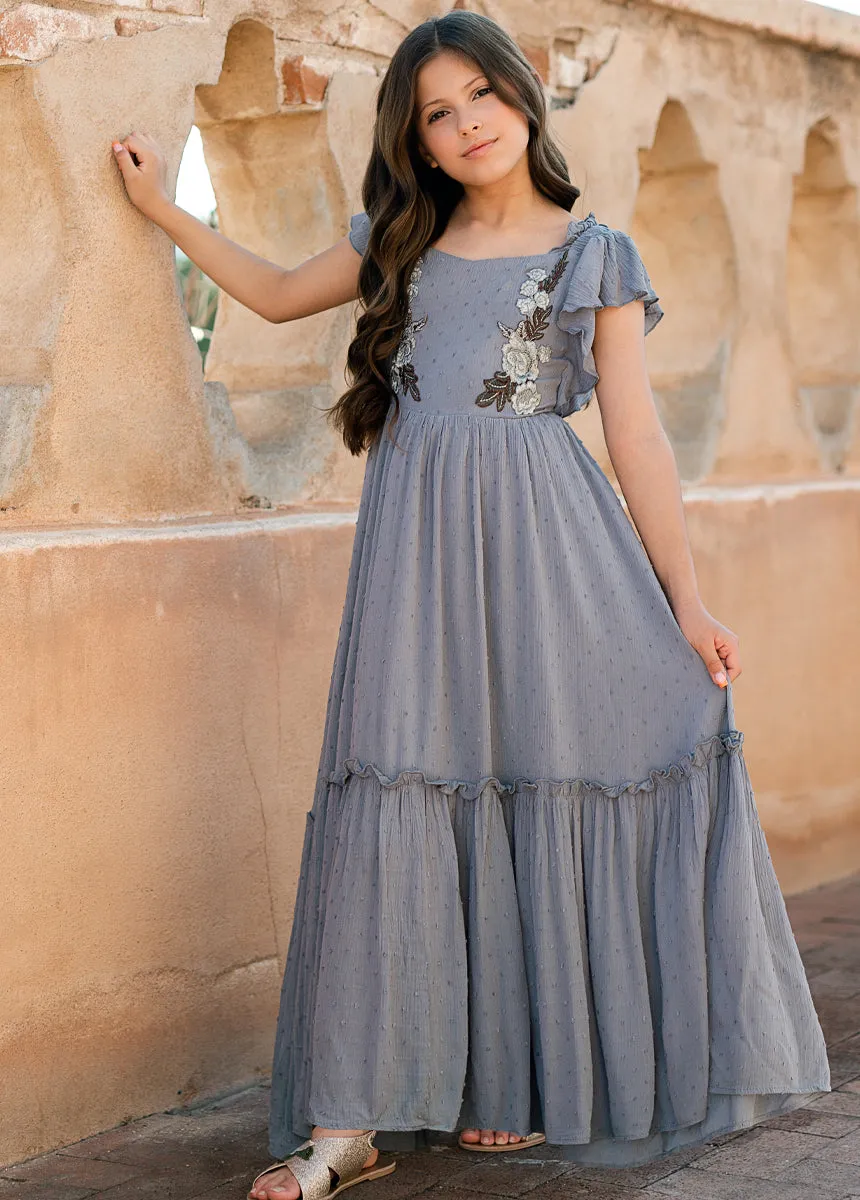 Dewi Dress in Dusty Blue