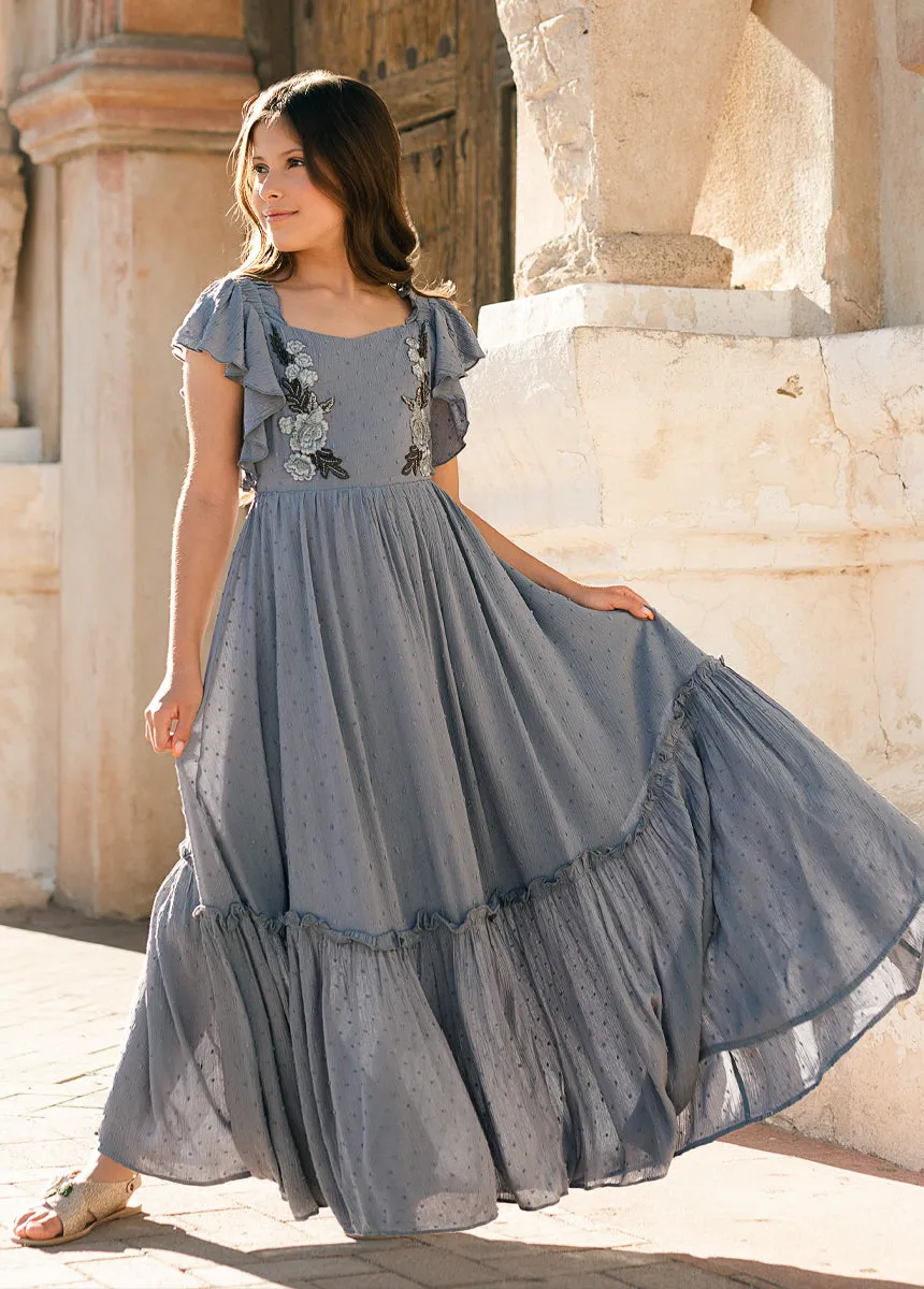 Dewi Dress in Dusty Blue
