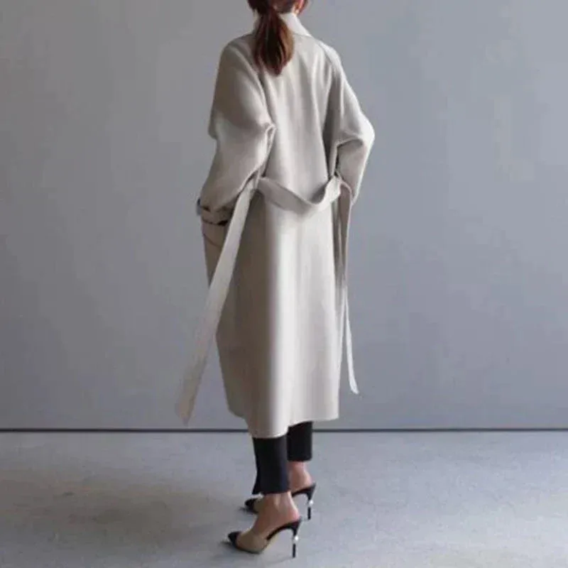 Elena - Manteau long en laine de qualité supérieure