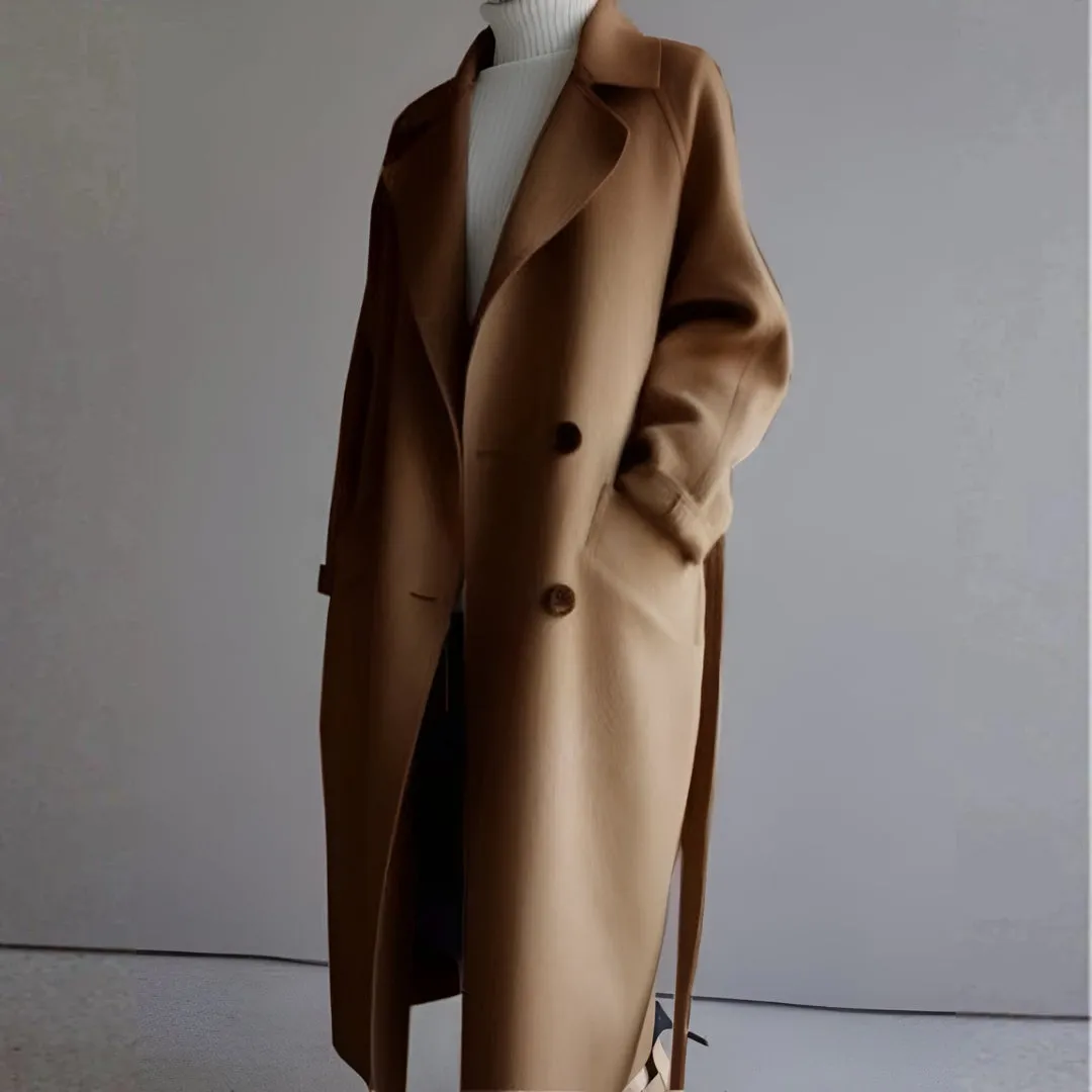 Elena - Manteau long en laine de qualité supérieure
