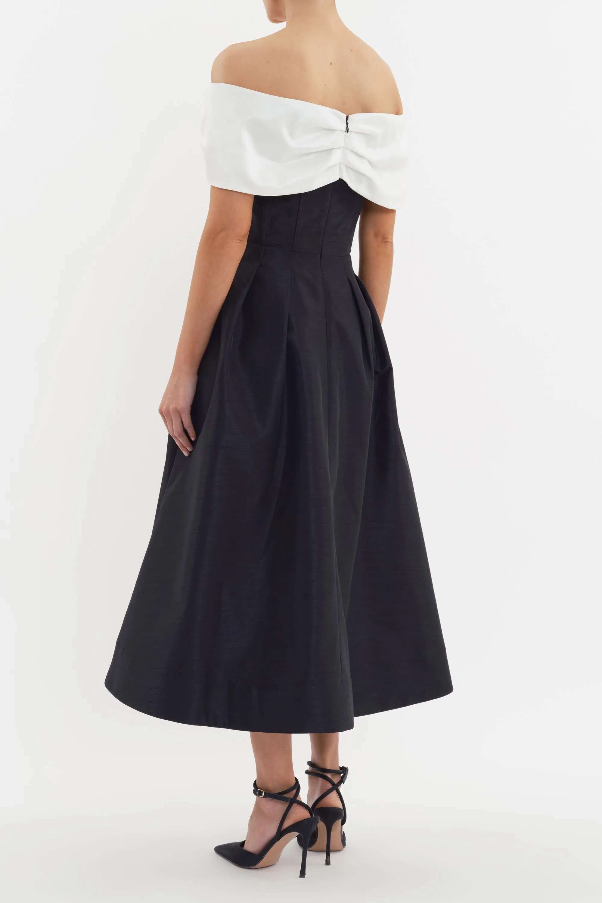 Eliza Off The Shoulder Midi Dress