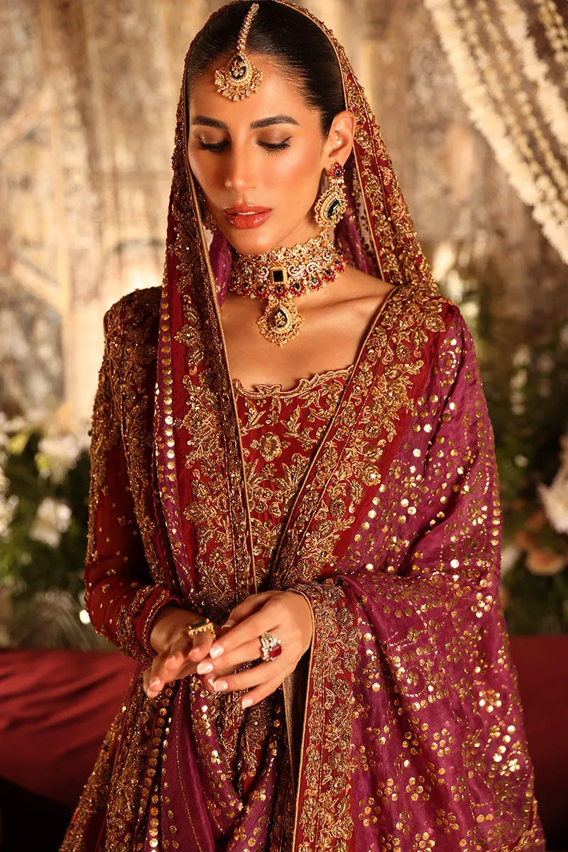 Embroidered Bridal Pishwas Lehenga Pakistani Bridal Wear