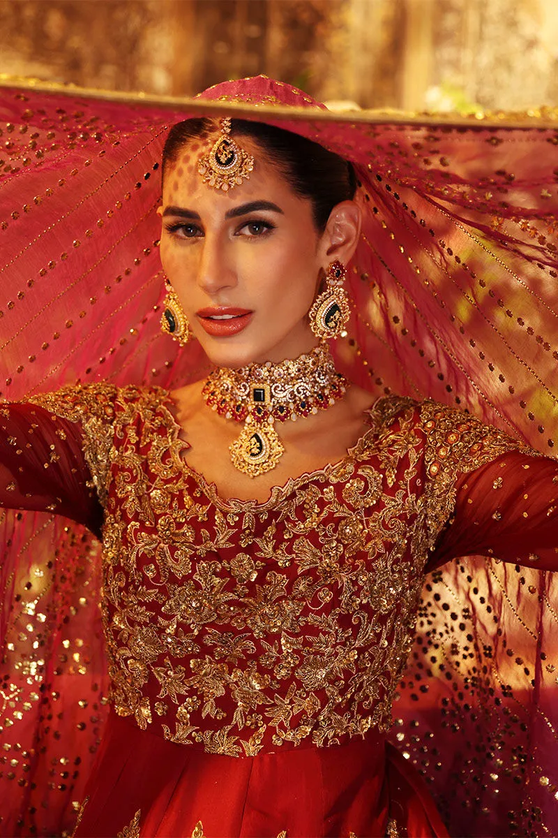 Embroidered Bridal Pishwas Lehenga Pakistani Bridal Wear