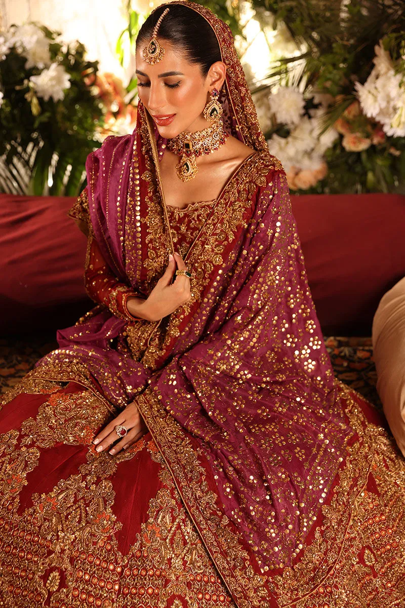 Embroidered Bridal Pishwas Lehenga Pakistani Bridal Wear