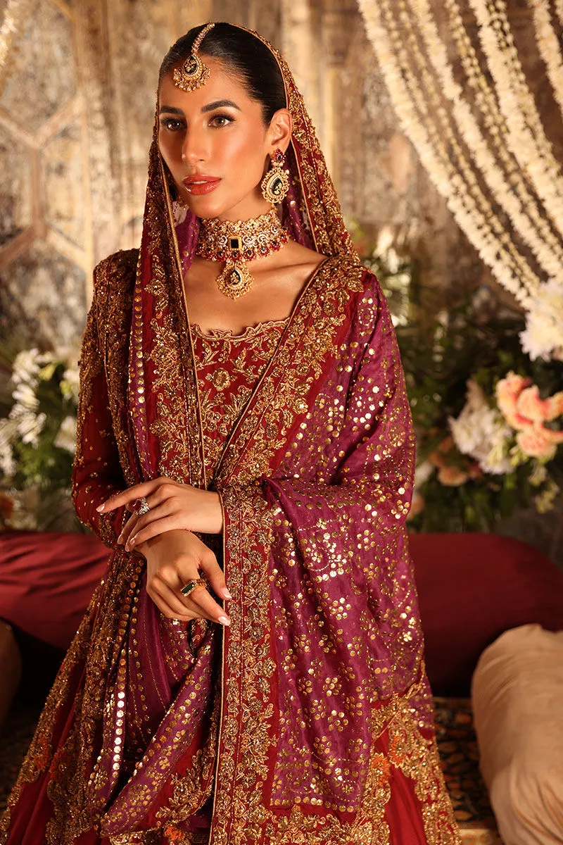 Embroidered Bridal Pishwas Lehenga Pakistani Bridal Wear