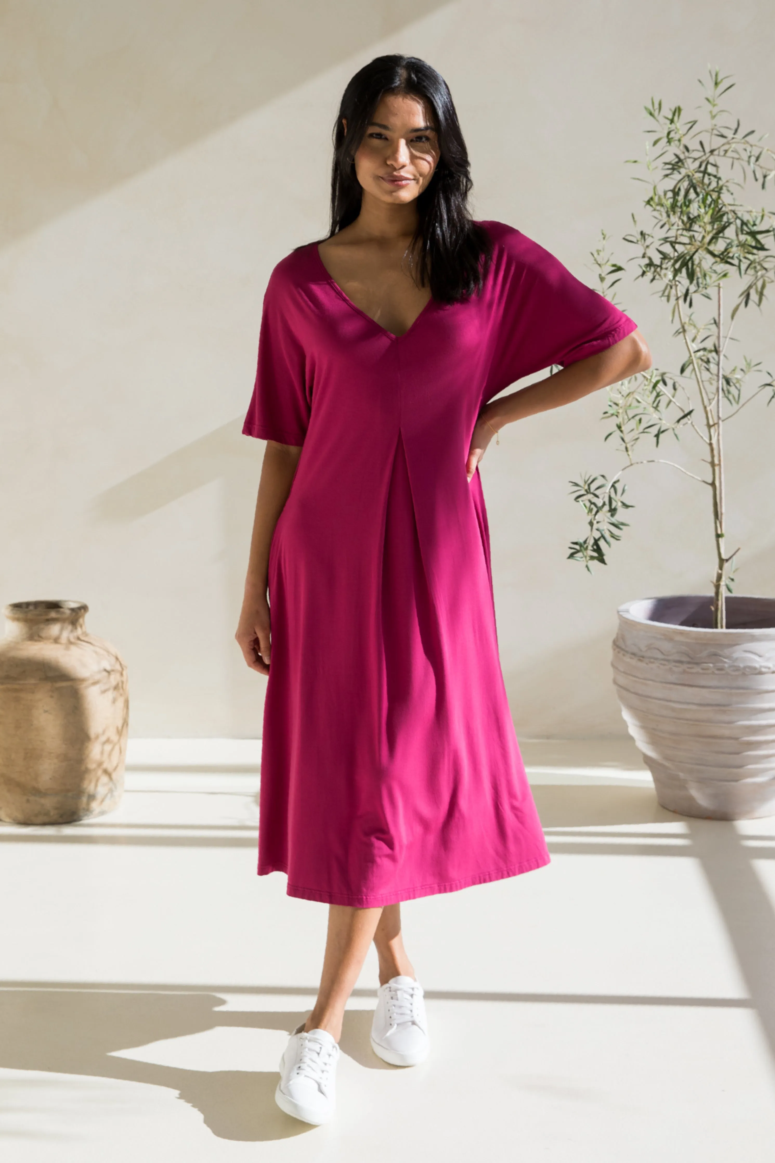 Erika Dress | Soft Maroon | FINAL SALE