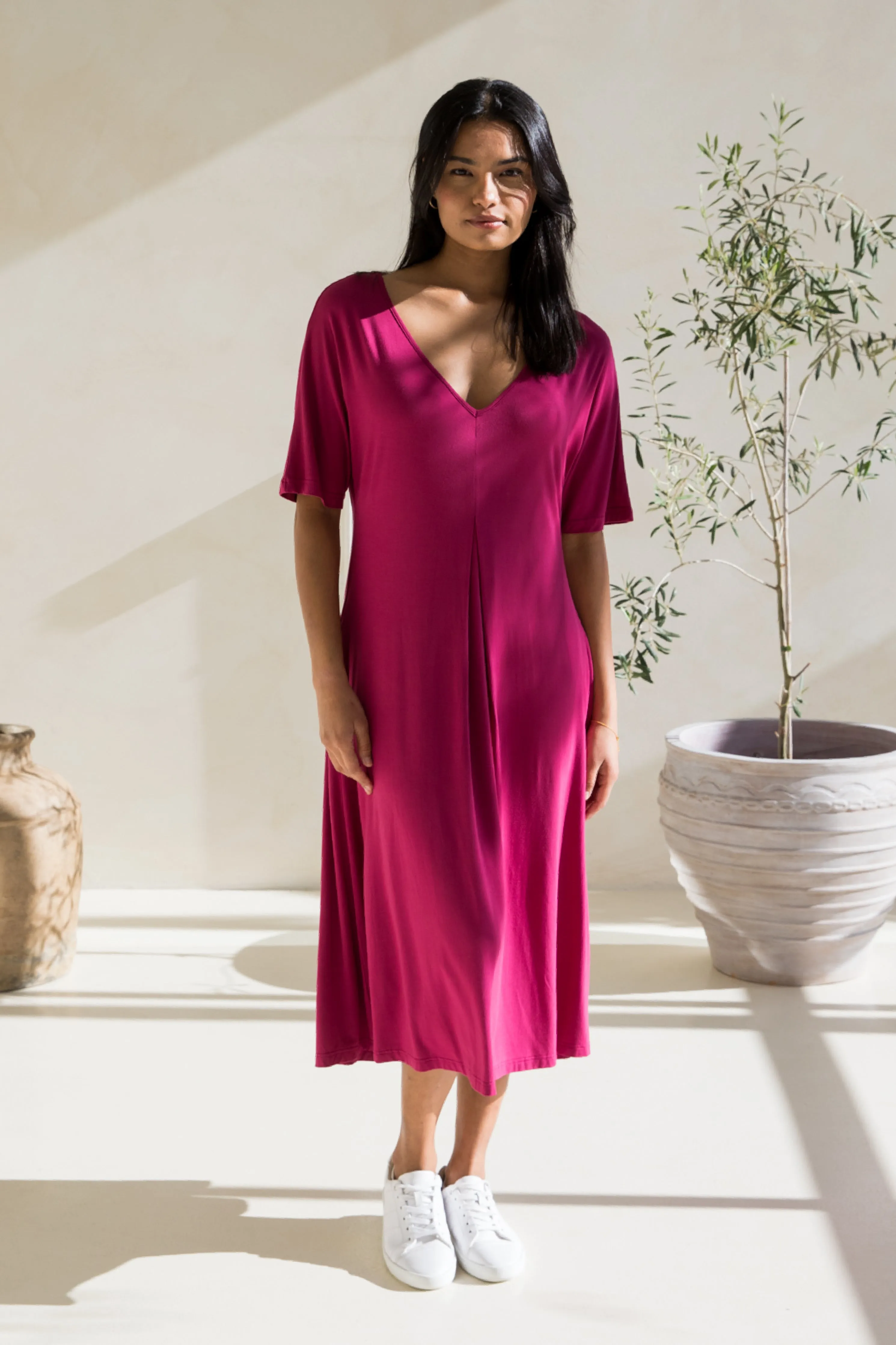 Erika Dress | Soft Maroon | FINAL SALE