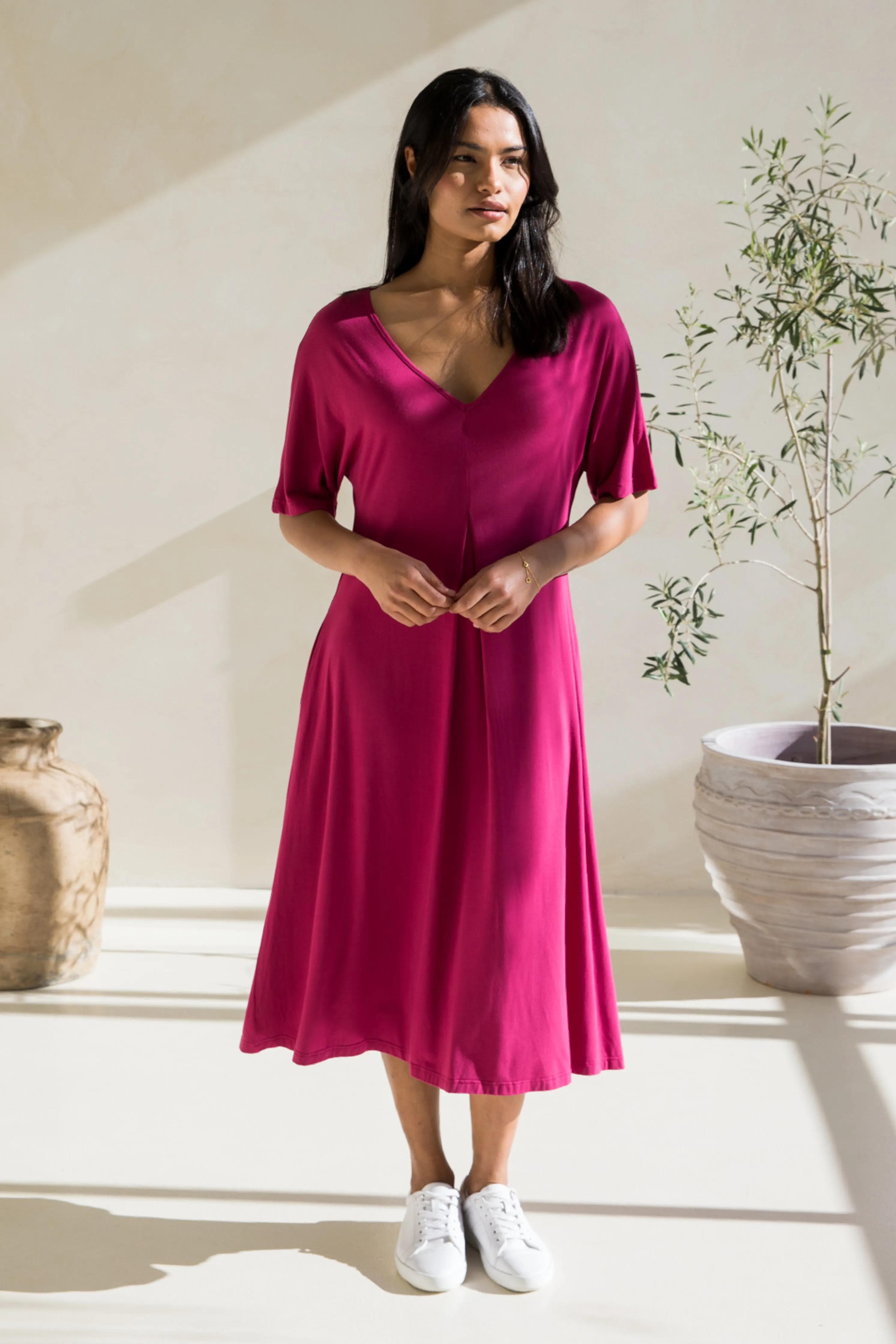 Erika Dress | Soft Maroon | FINAL SALE