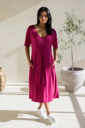 Erika Dress | Soft Maroon | FINAL SALE