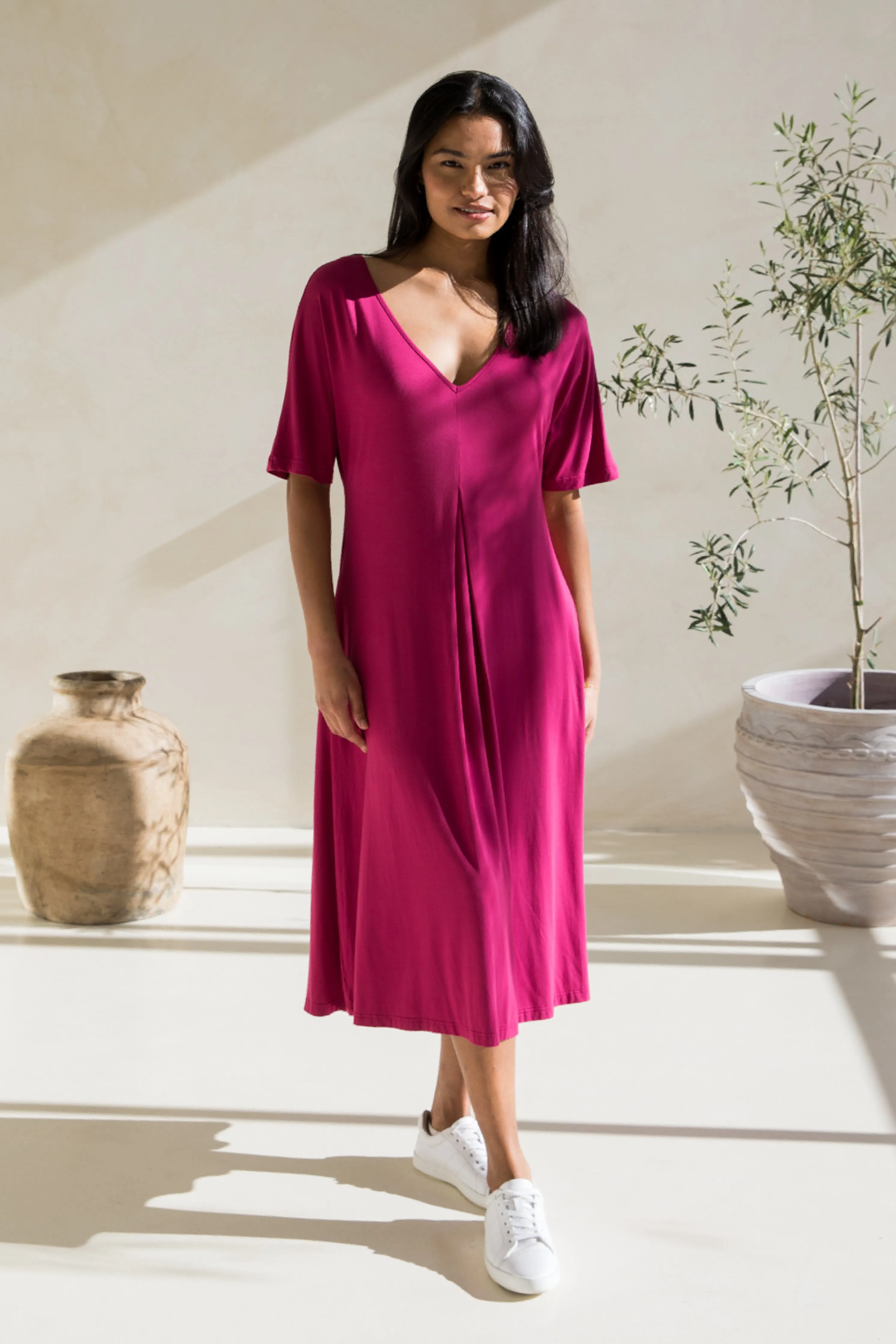 Erika Dress | Soft Maroon | FINAL SALE
