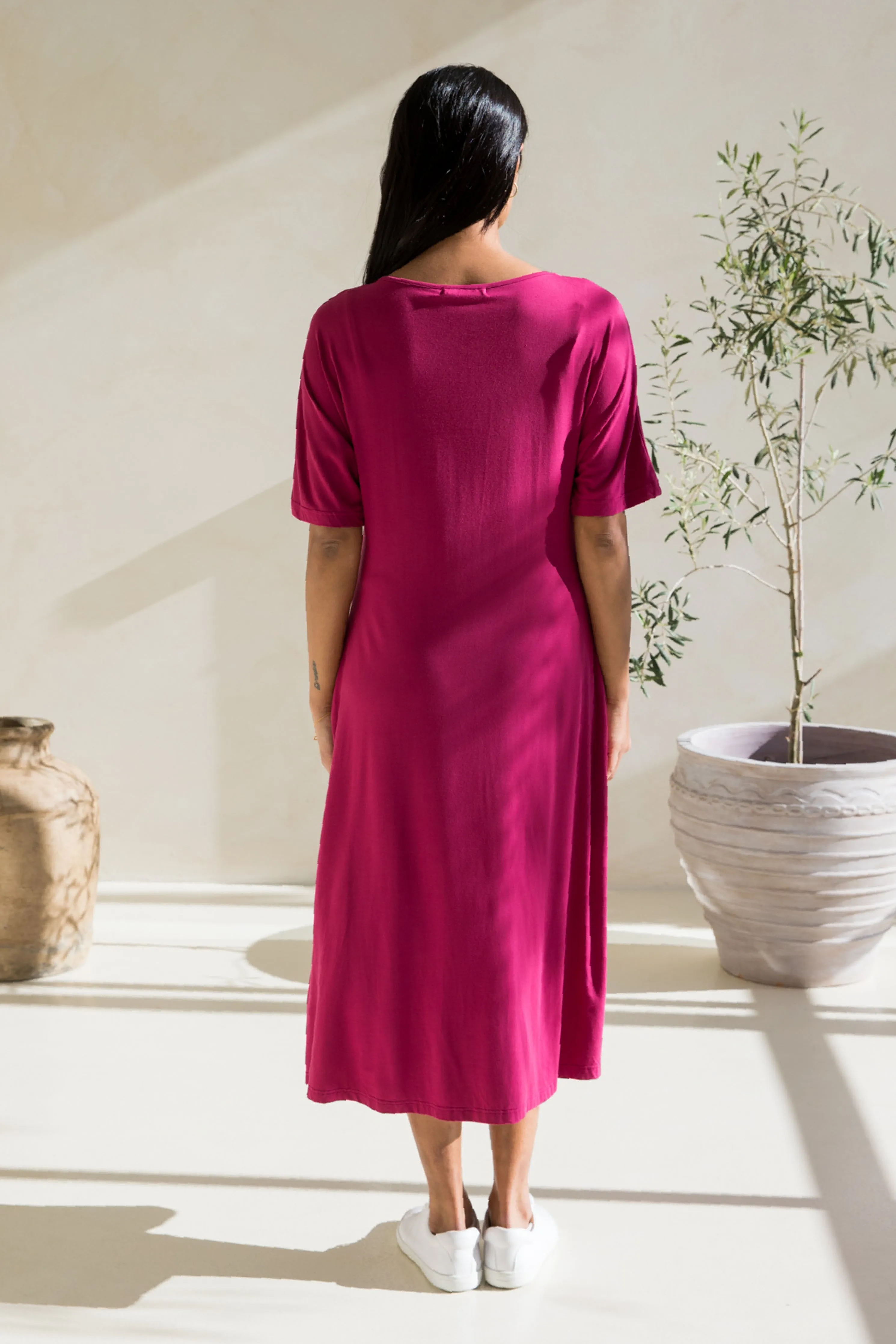Erika Dress | Soft Maroon | FINAL SALE