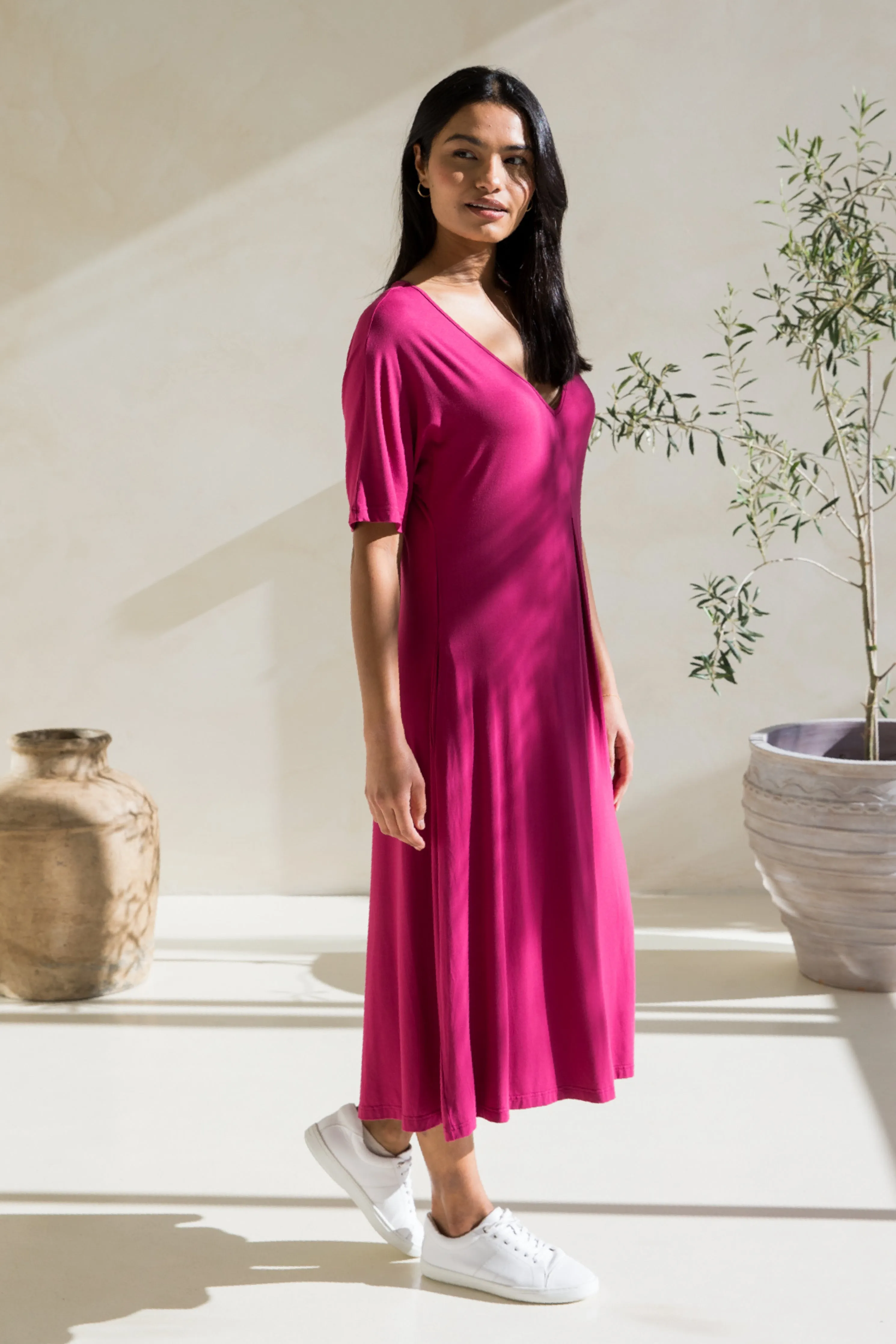 Erika Dress | Soft Maroon | FINAL SALE