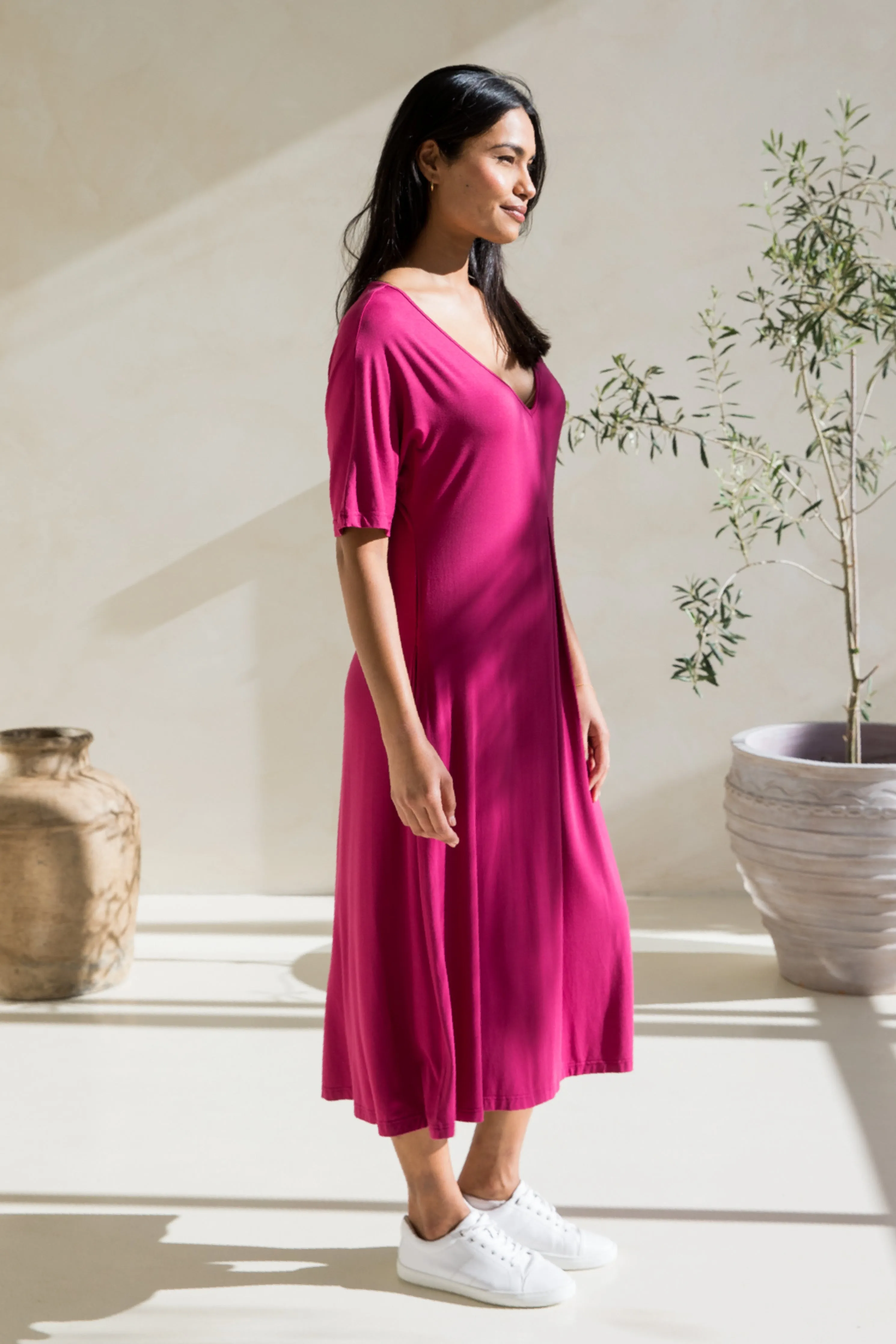 Erika Dress | Soft Maroon | FINAL SALE