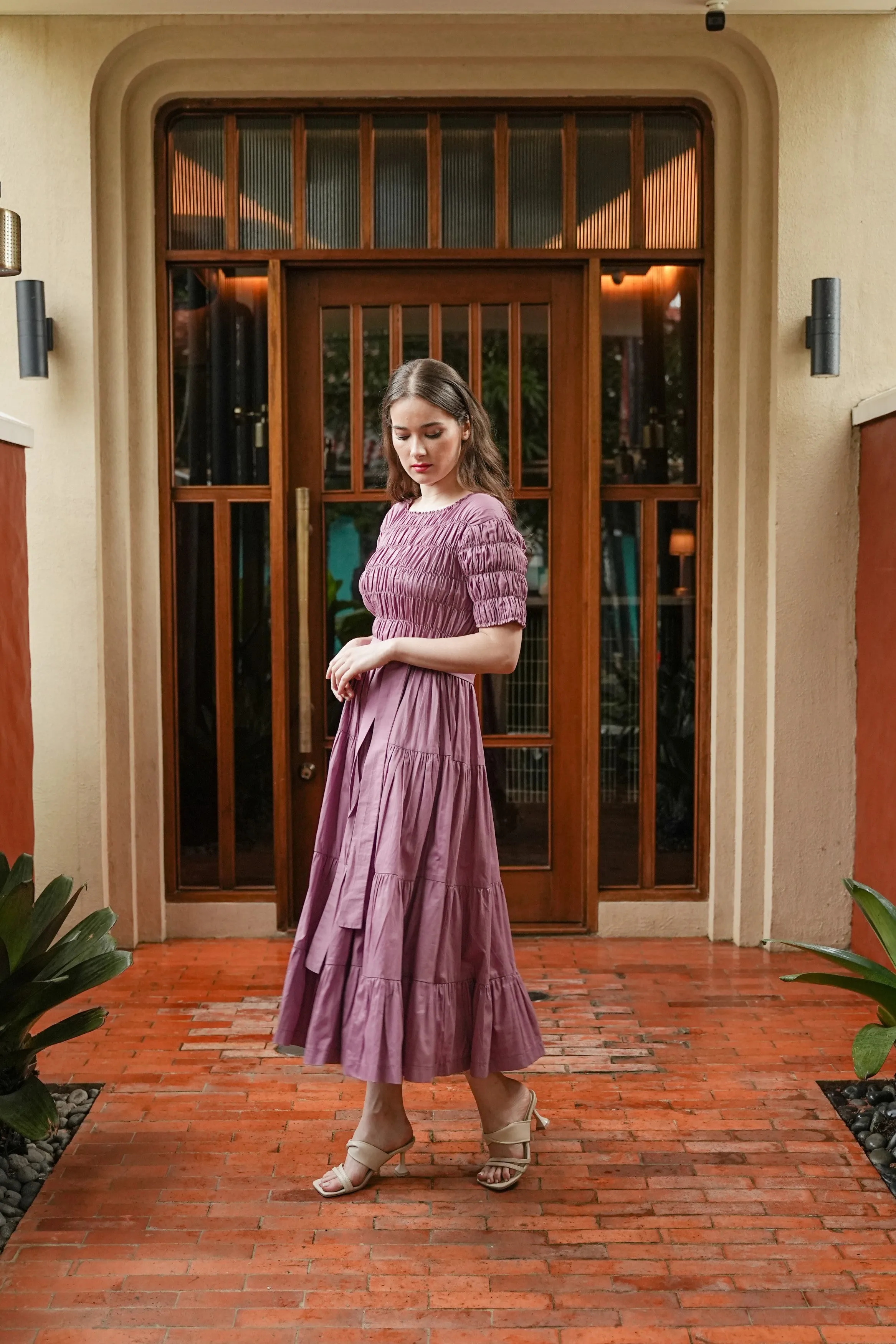 ESMEE DRESS IN LAVENDER PLUM