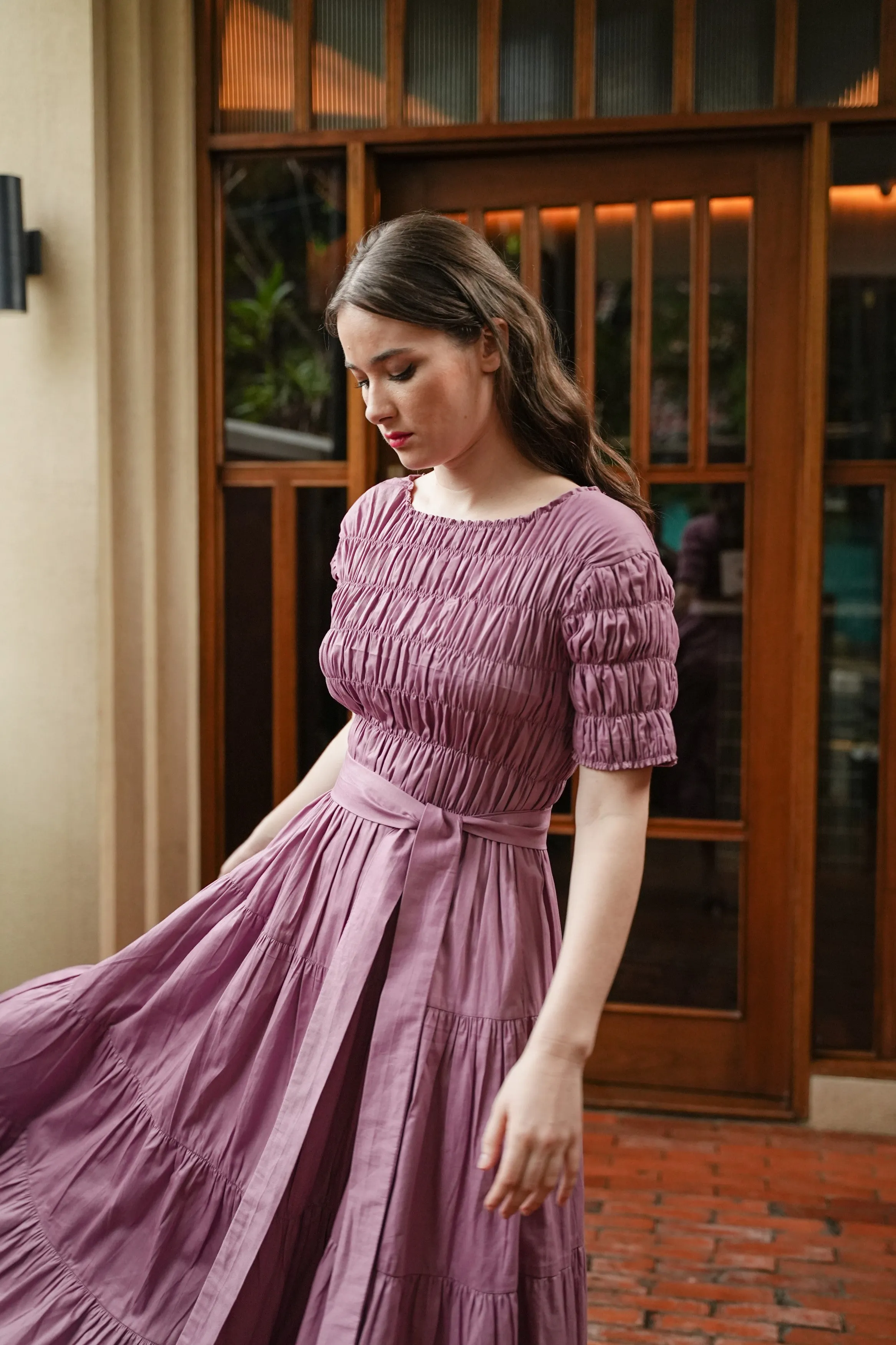 ESMEE DRESS IN LAVENDER PLUM