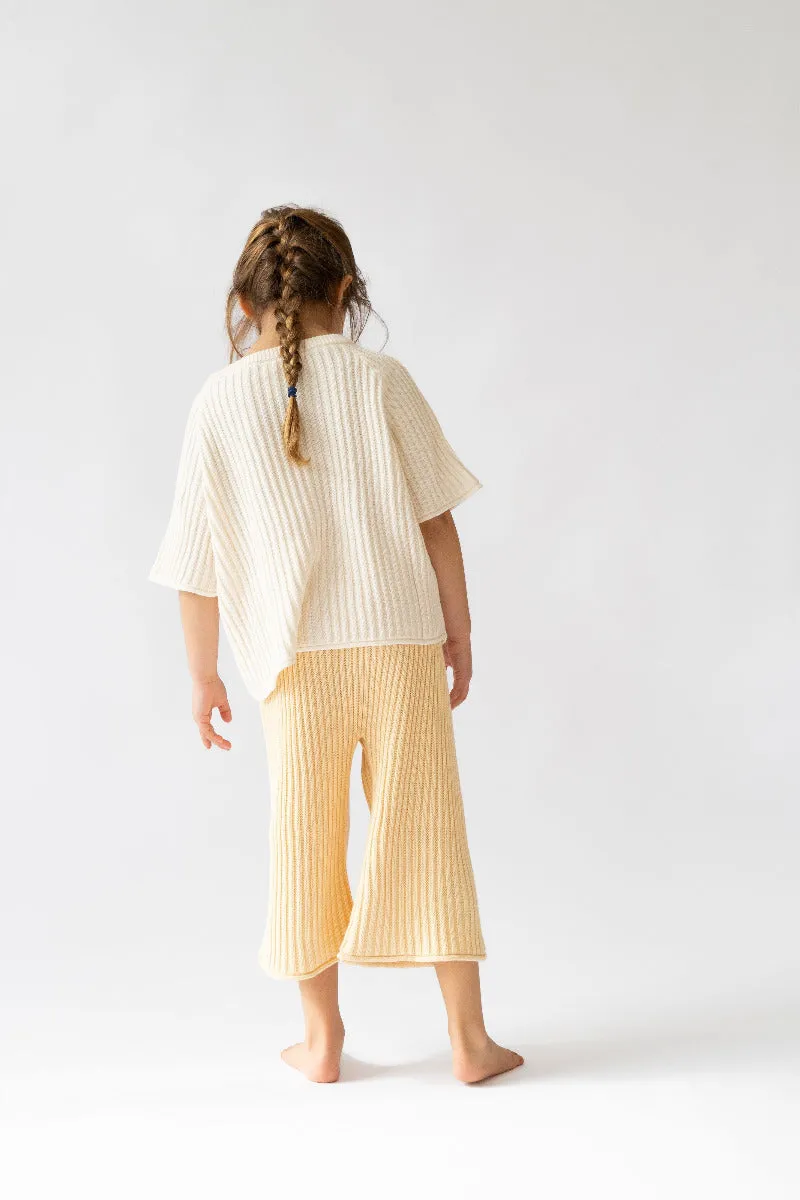 Essential Ribbed Knit Pants - Butter