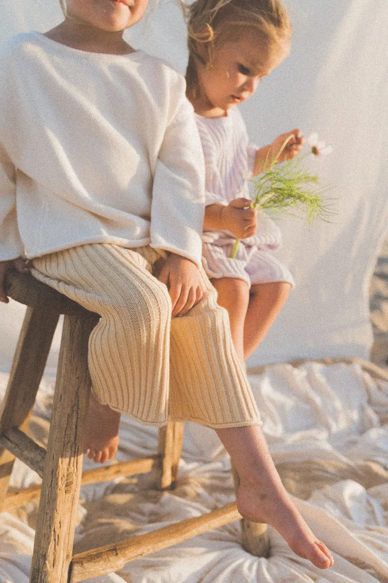 Essential Ribbed Knit Pants - Butter
