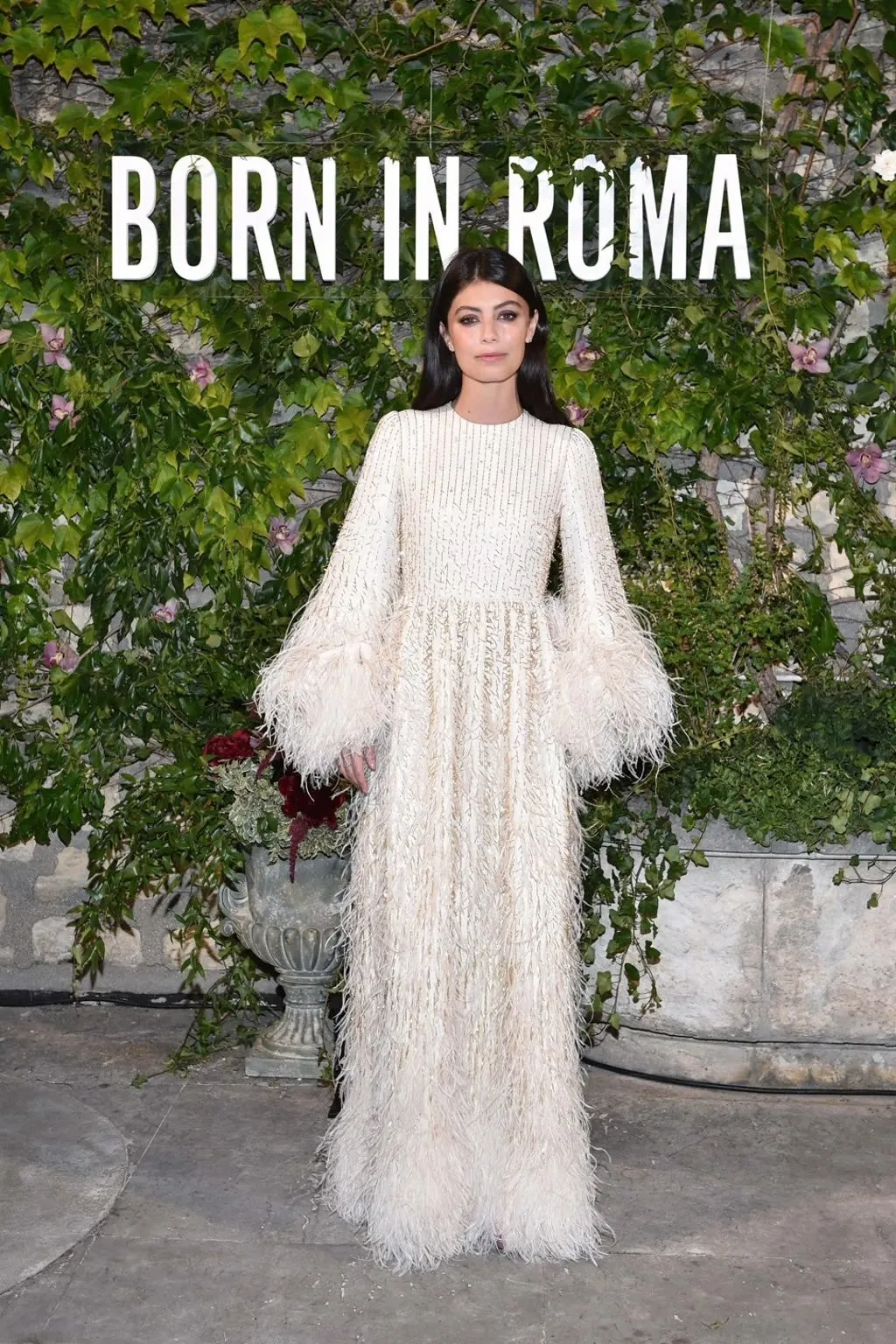 Extraordinary Resort 2020 Valentino by Pierpaolo Piccioli Ivory Silk Beaded Feather Dress