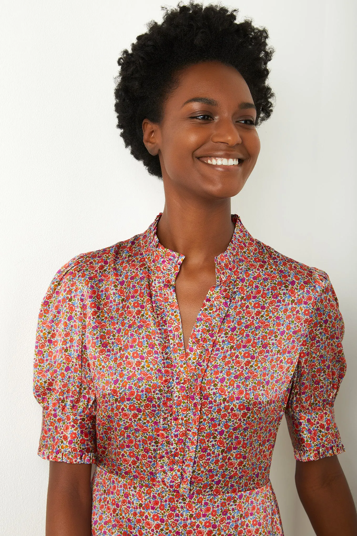 Fabienne Little Flower Dress - Multi - Longer Length
