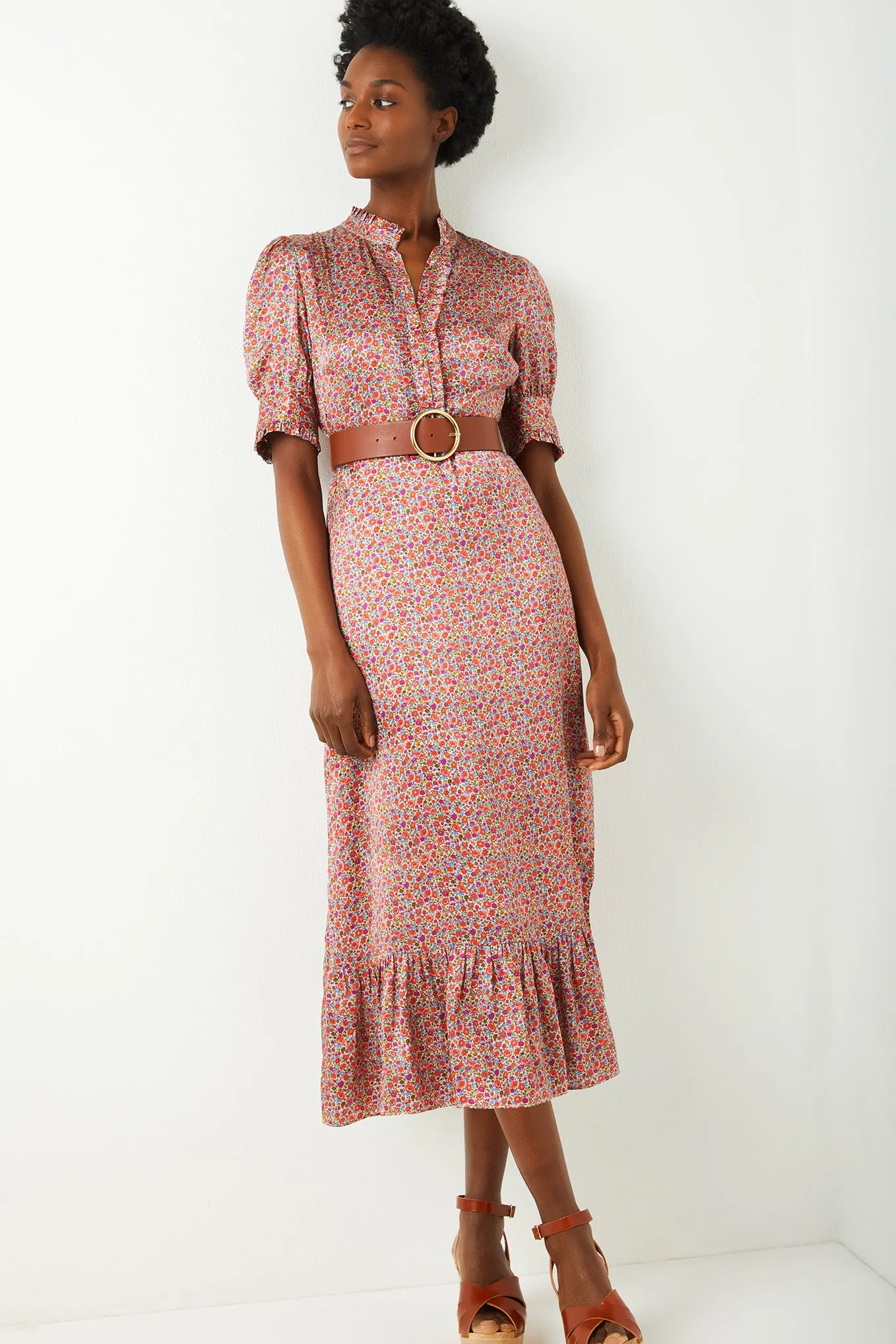 Fabienne Little Flower Dress - Multi - Longer Length