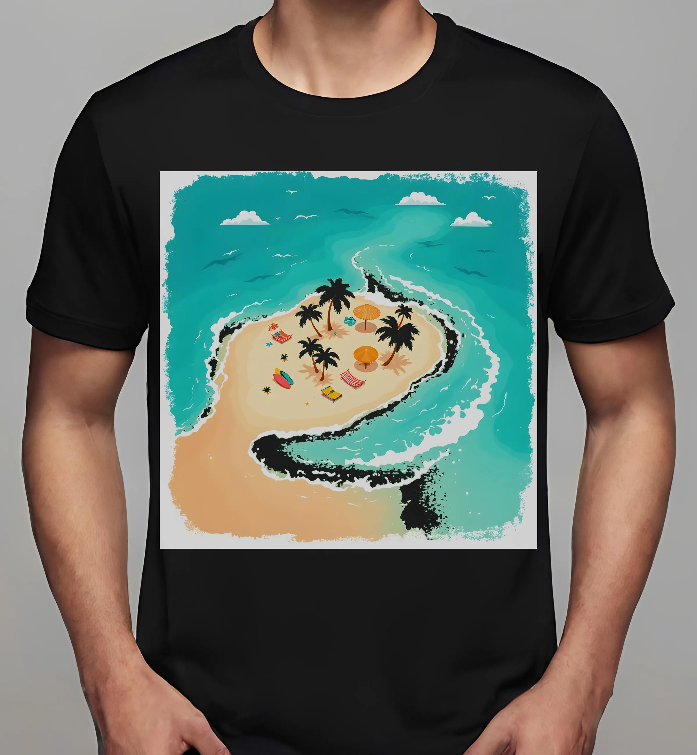 family vacation shirts: Tropical Island Escape | Classic T-Shirt (Unisex)