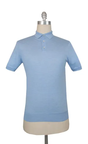 Fiori Di Lusso Light Blue 1/4 Button Polo Sweater