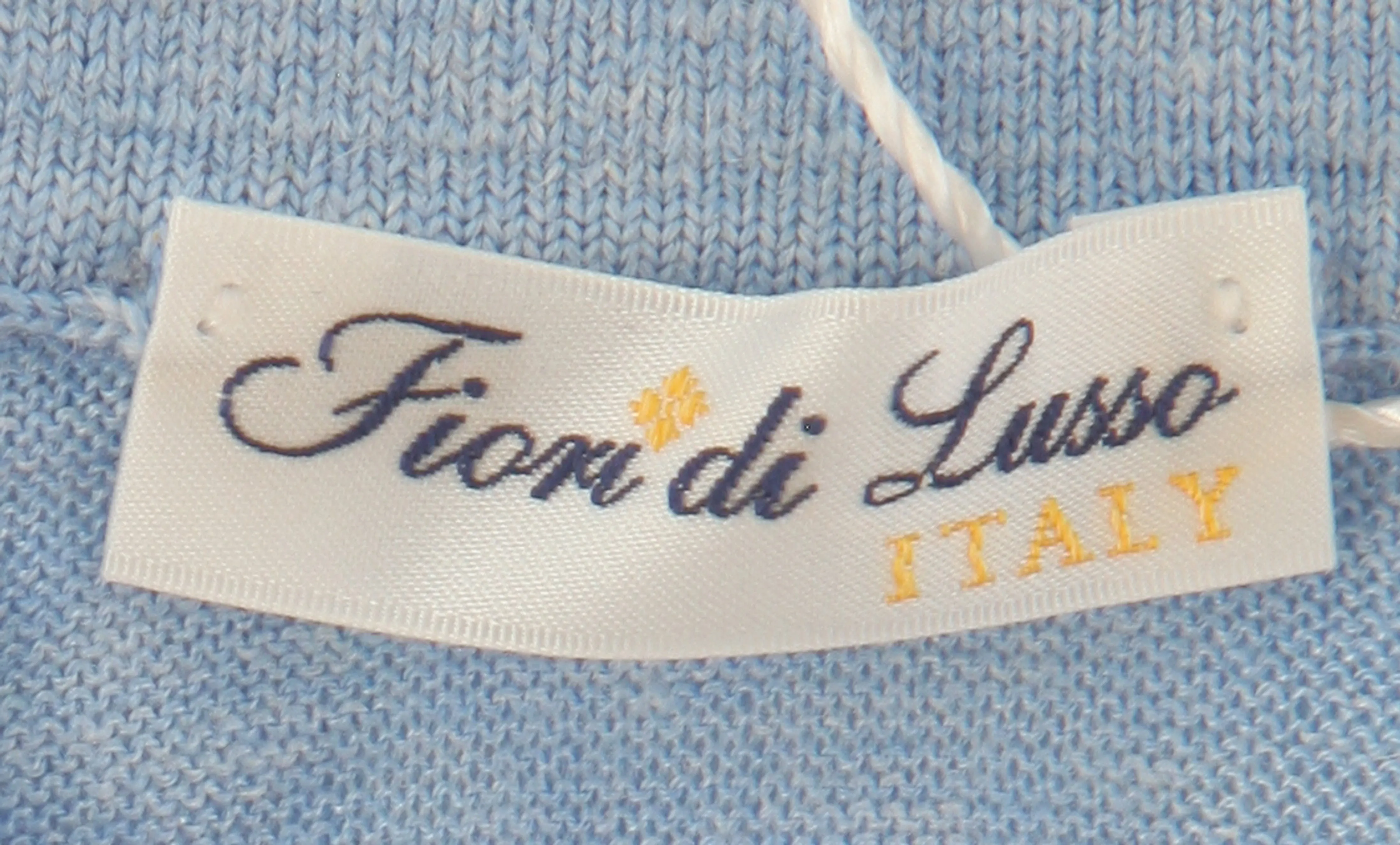 Fiori Di Lusso Light Blue 1/4 Button Polo Sweater