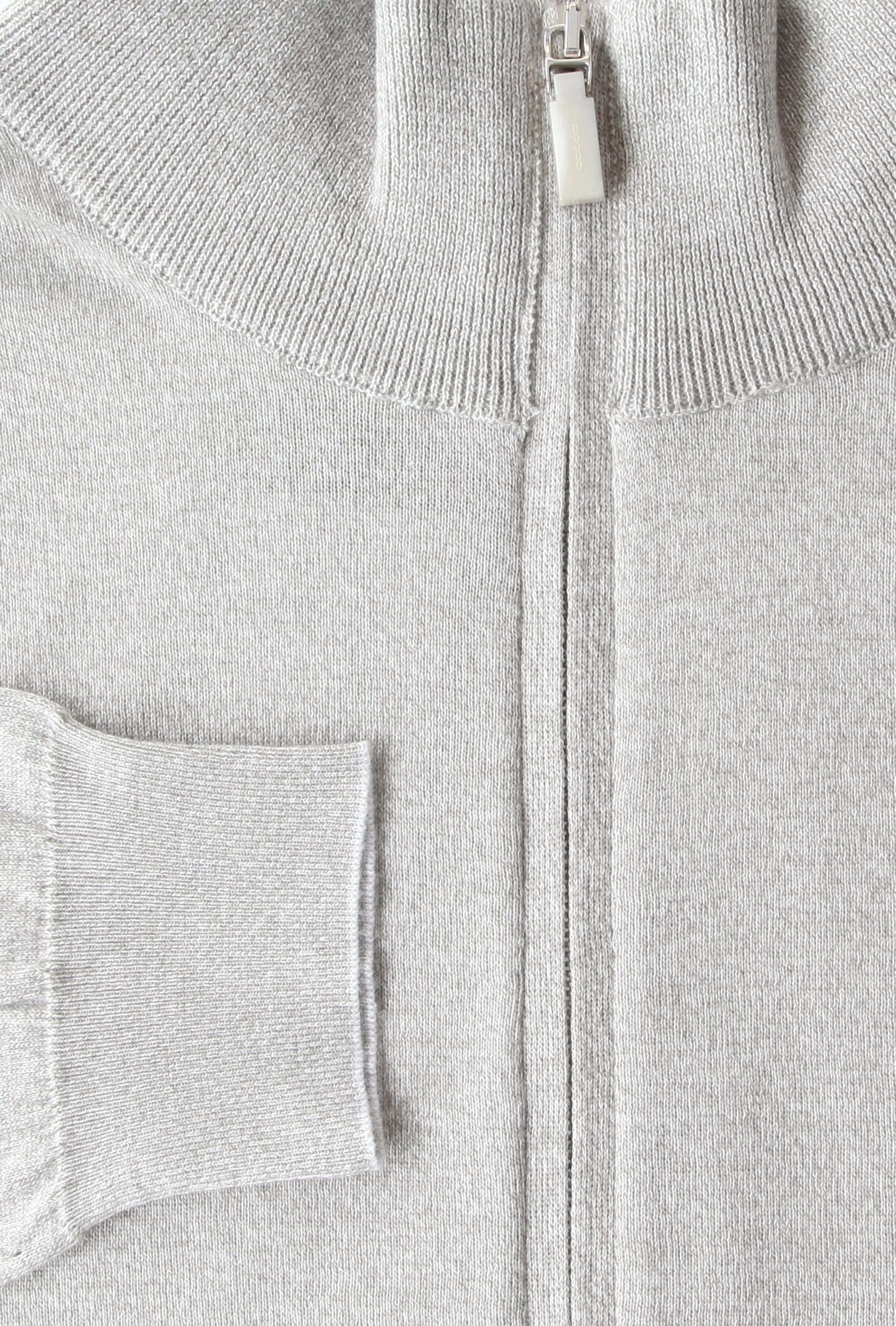 Fiori Di Lusso Light Gray Funnel Sweater