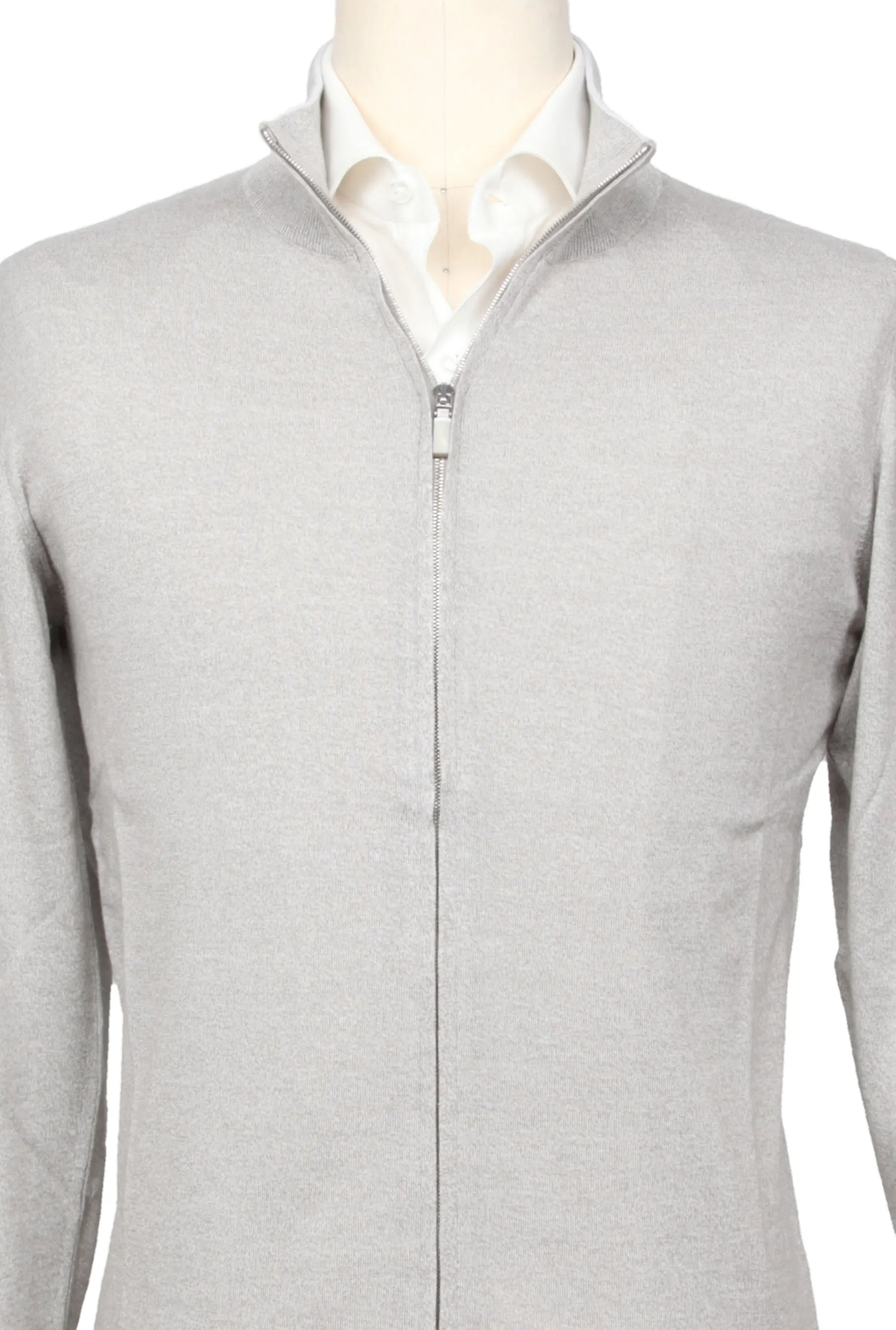 Fiori Di Lusso Light Gray Funnel Sweater