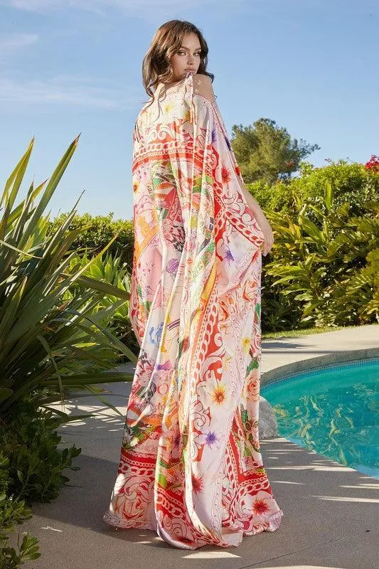 Floral Harmony A-Line Maxi Dress