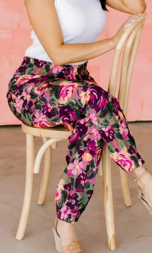 Floral Print Joggers