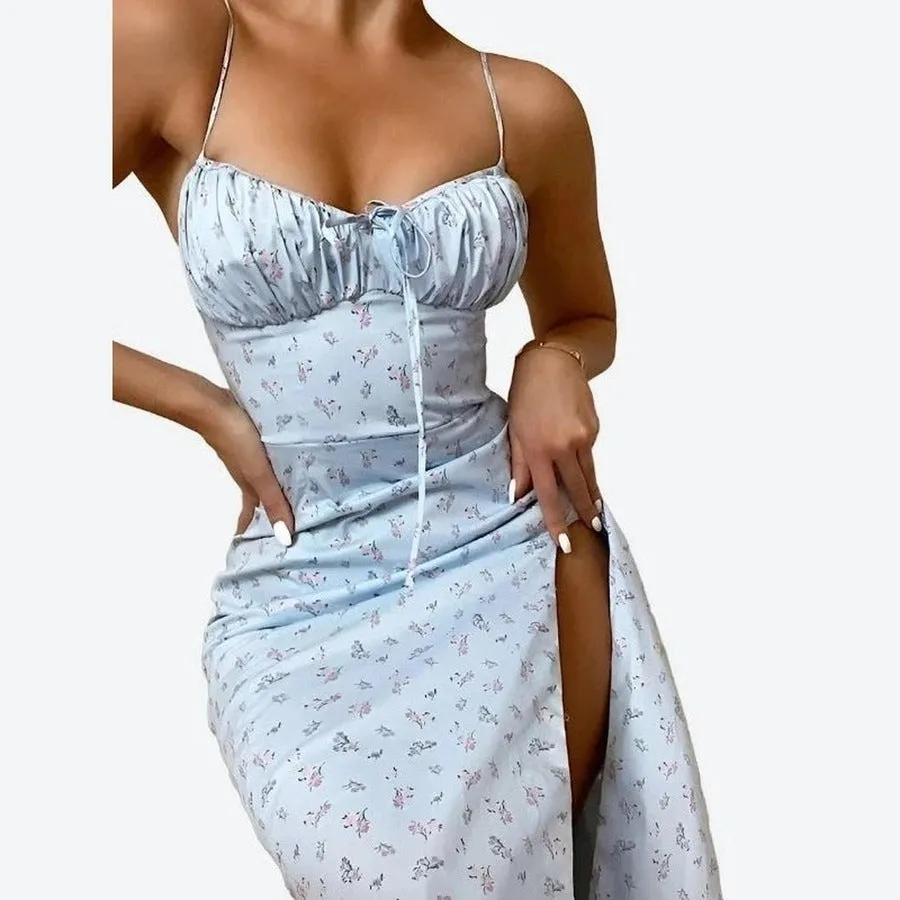 Floral Print Spaghetti Strap Dresses