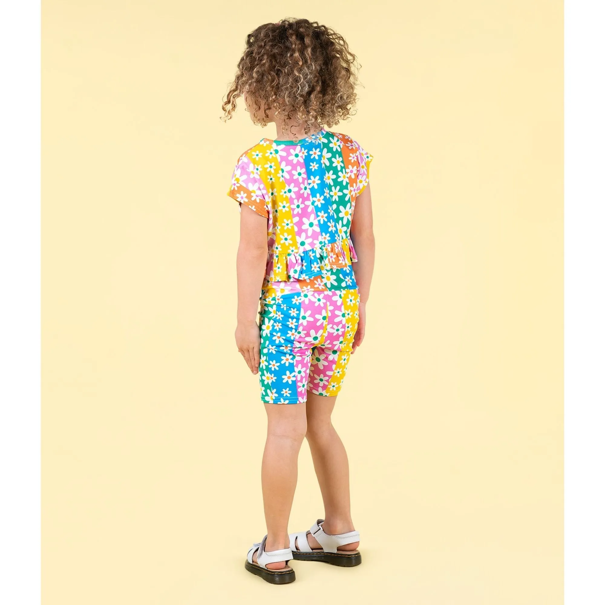 Floral Stripes Frill T-Shirt