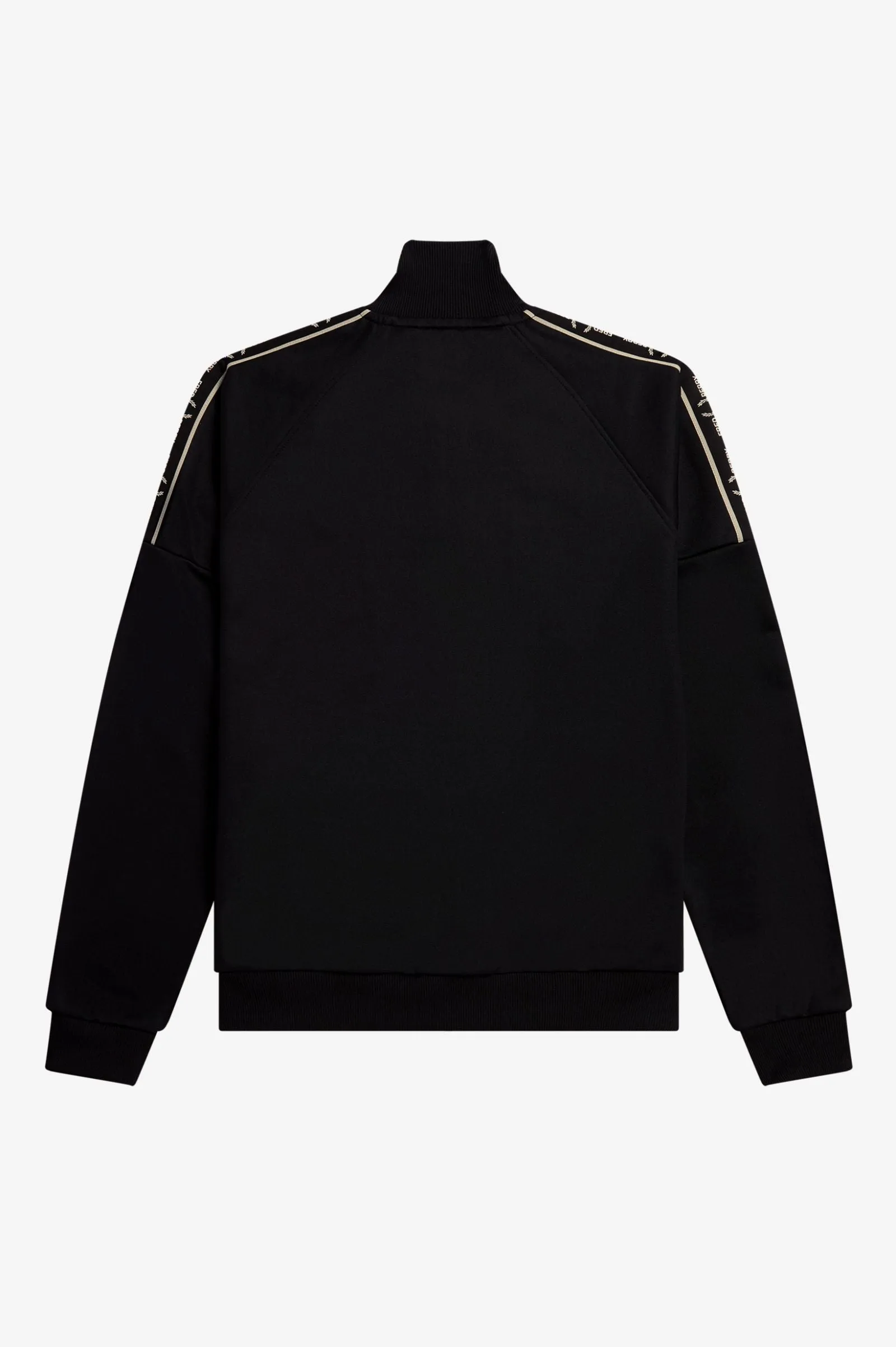 Fred Perry J4535 Taped Sleeve Track Jacket 102 Black