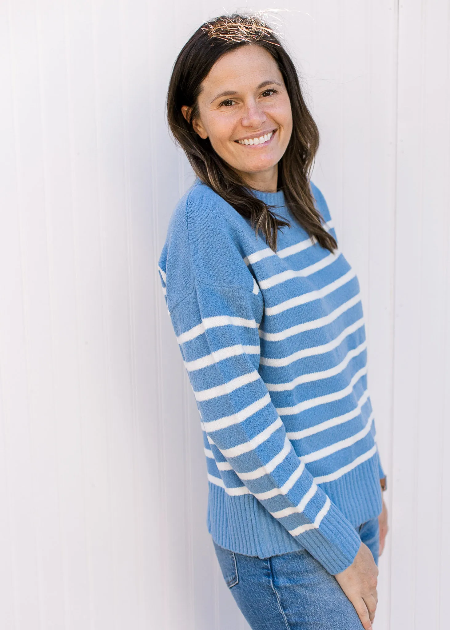 Fresh Water Blue Stripe Sweater