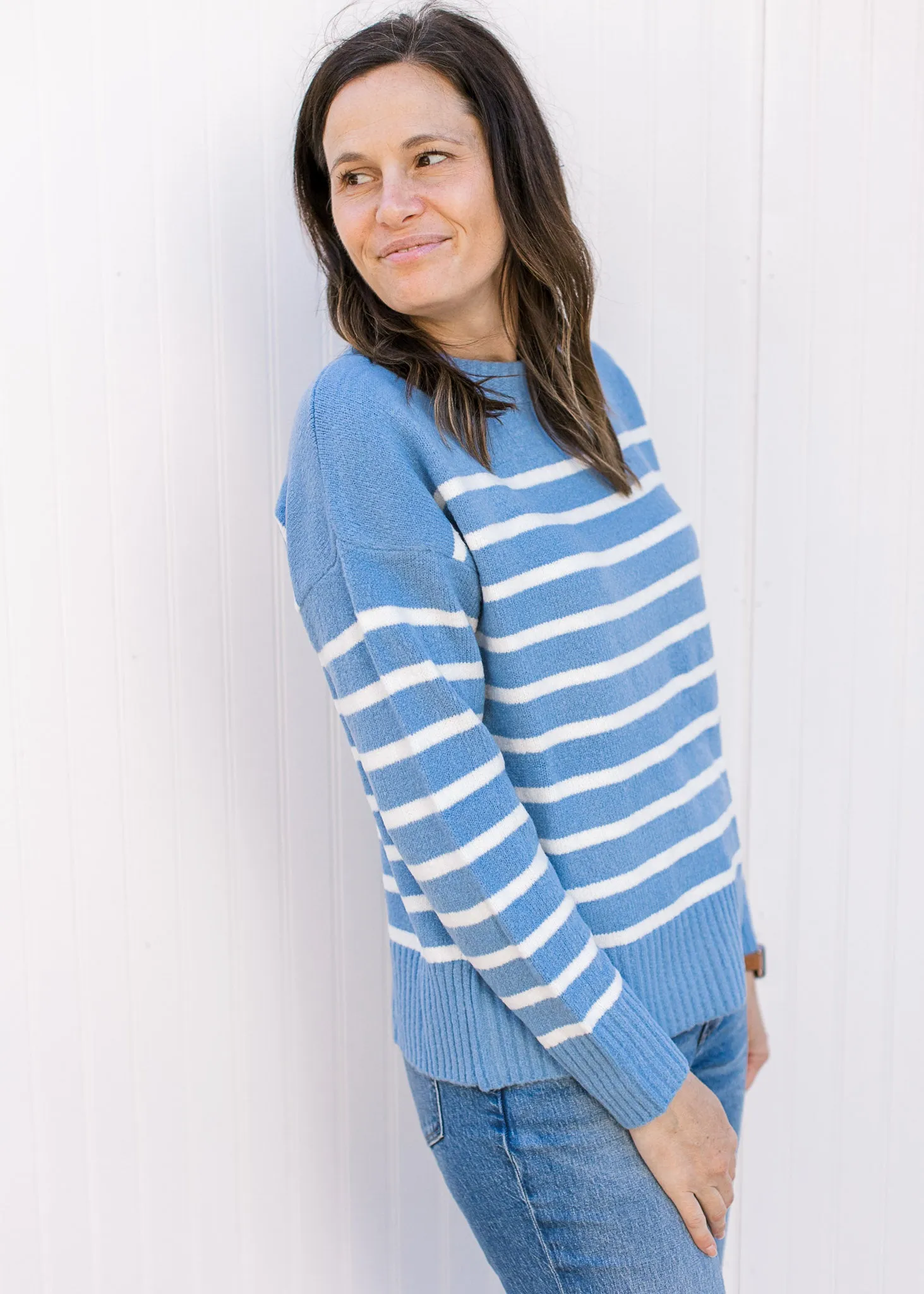 Fresh Water Blue Stripe Sweater
