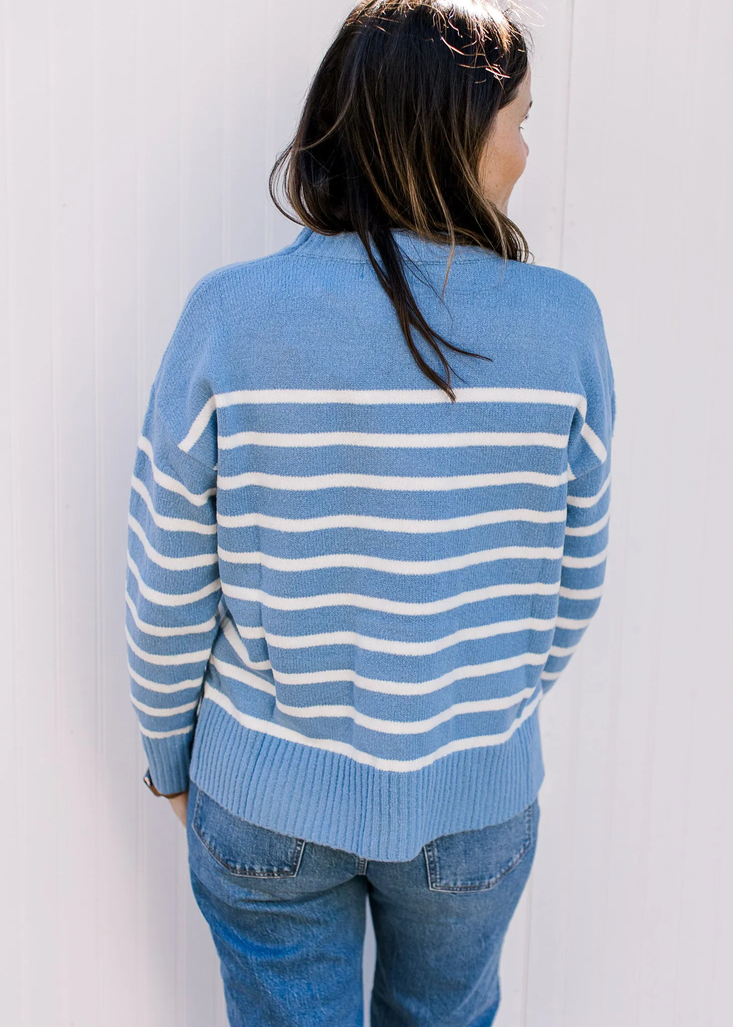 Fresh Water Blue Stripe Sweater