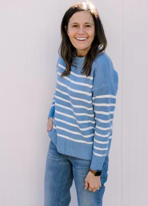 Fresh Water Blue Stripe Sweater