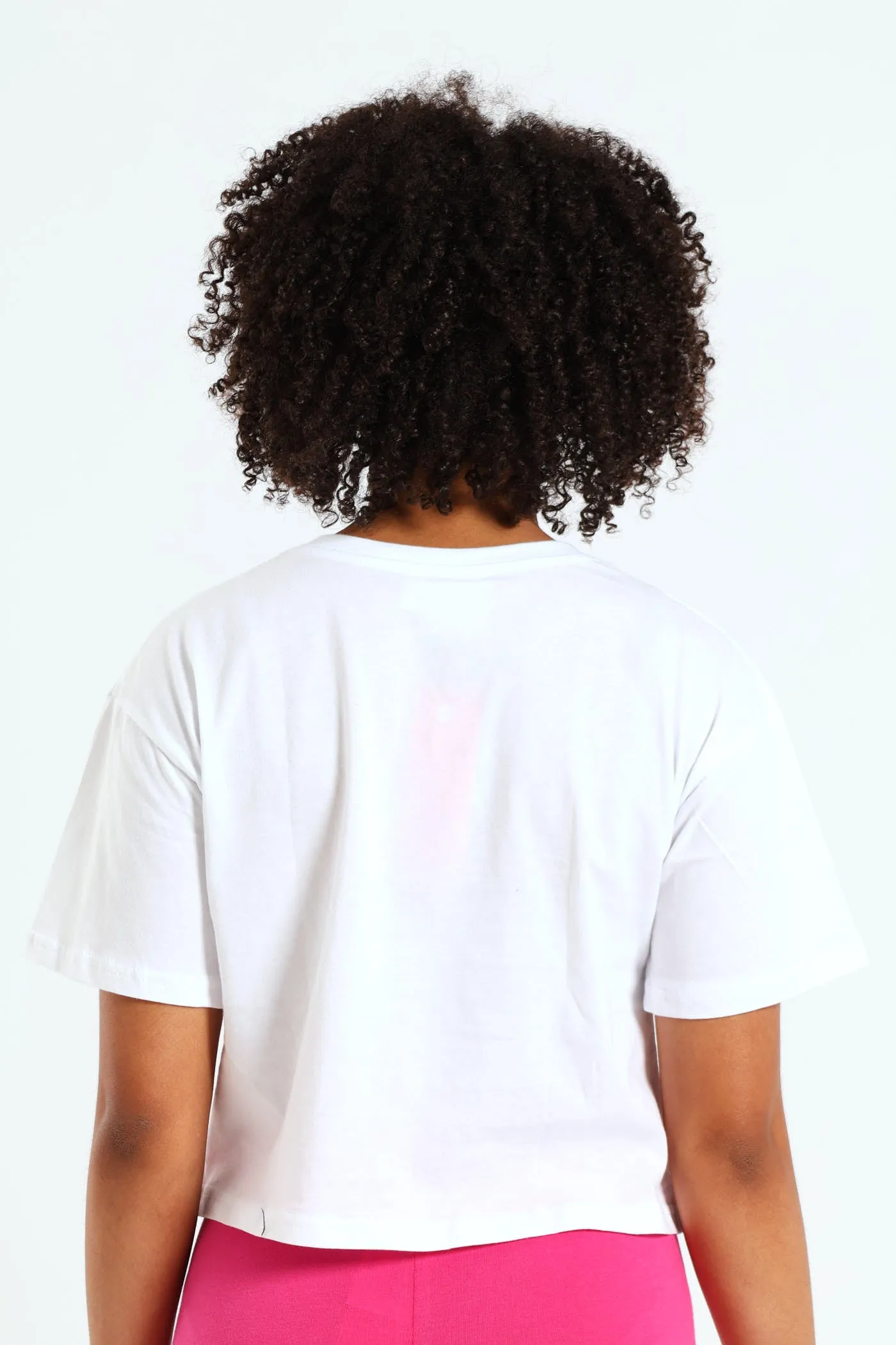 Girls Barbie Boxy Tee - White