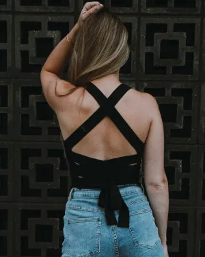 Got Your Back Cropped Tank - Black