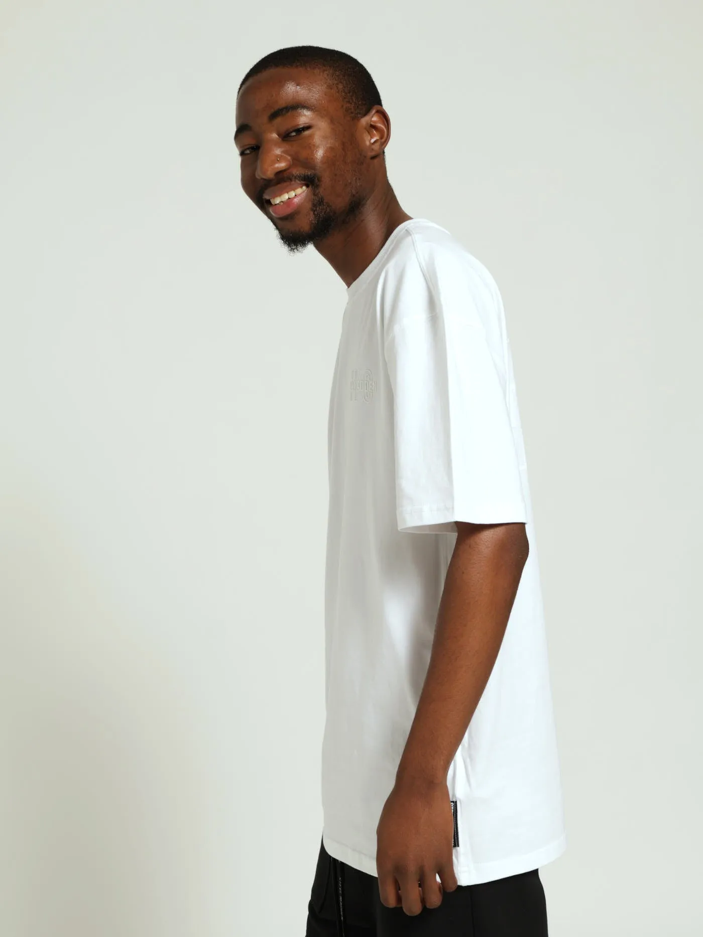 Grayson Boxy Logo Tee - White
